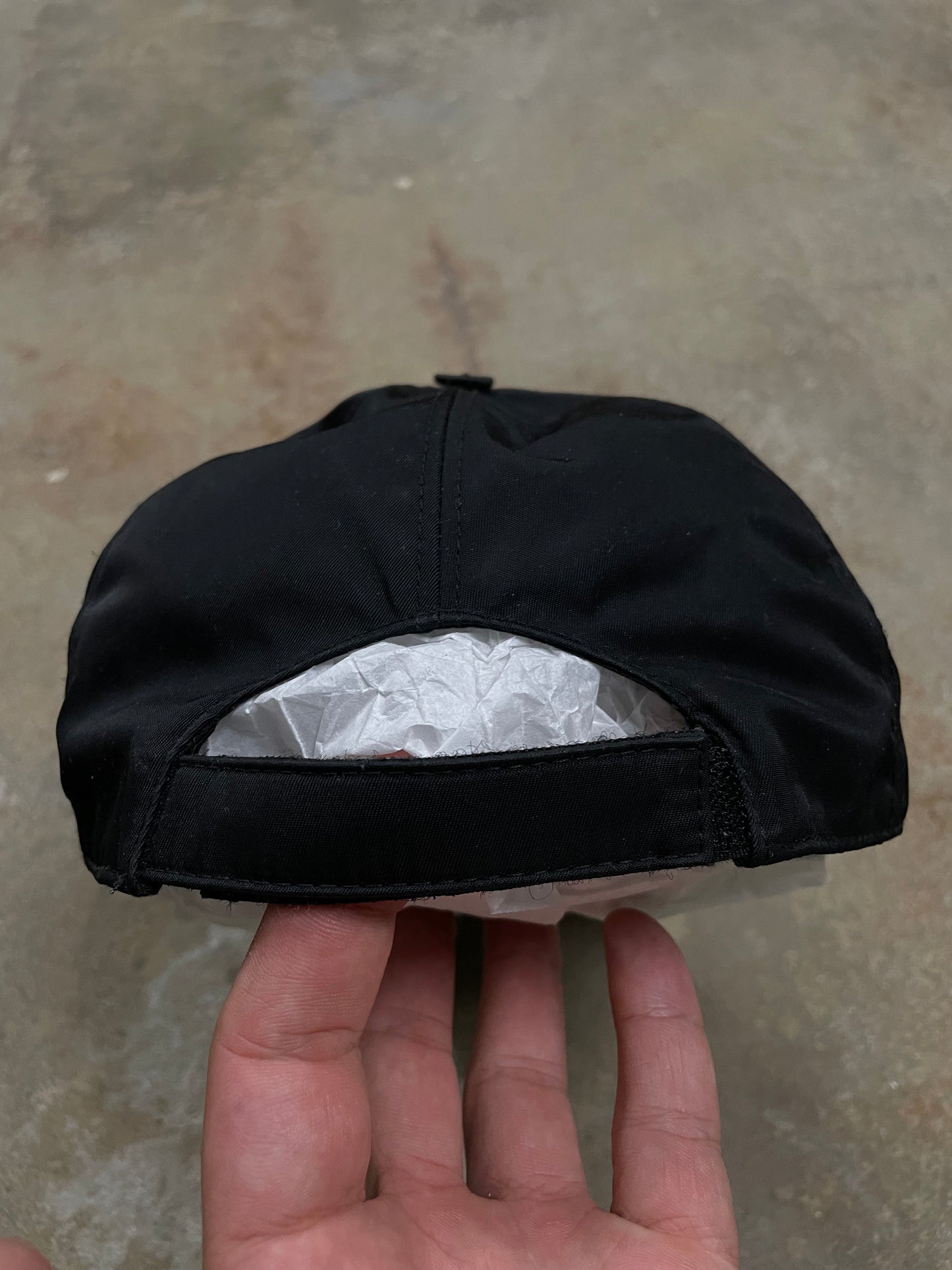 Prada Nylon Cap Black Used Large