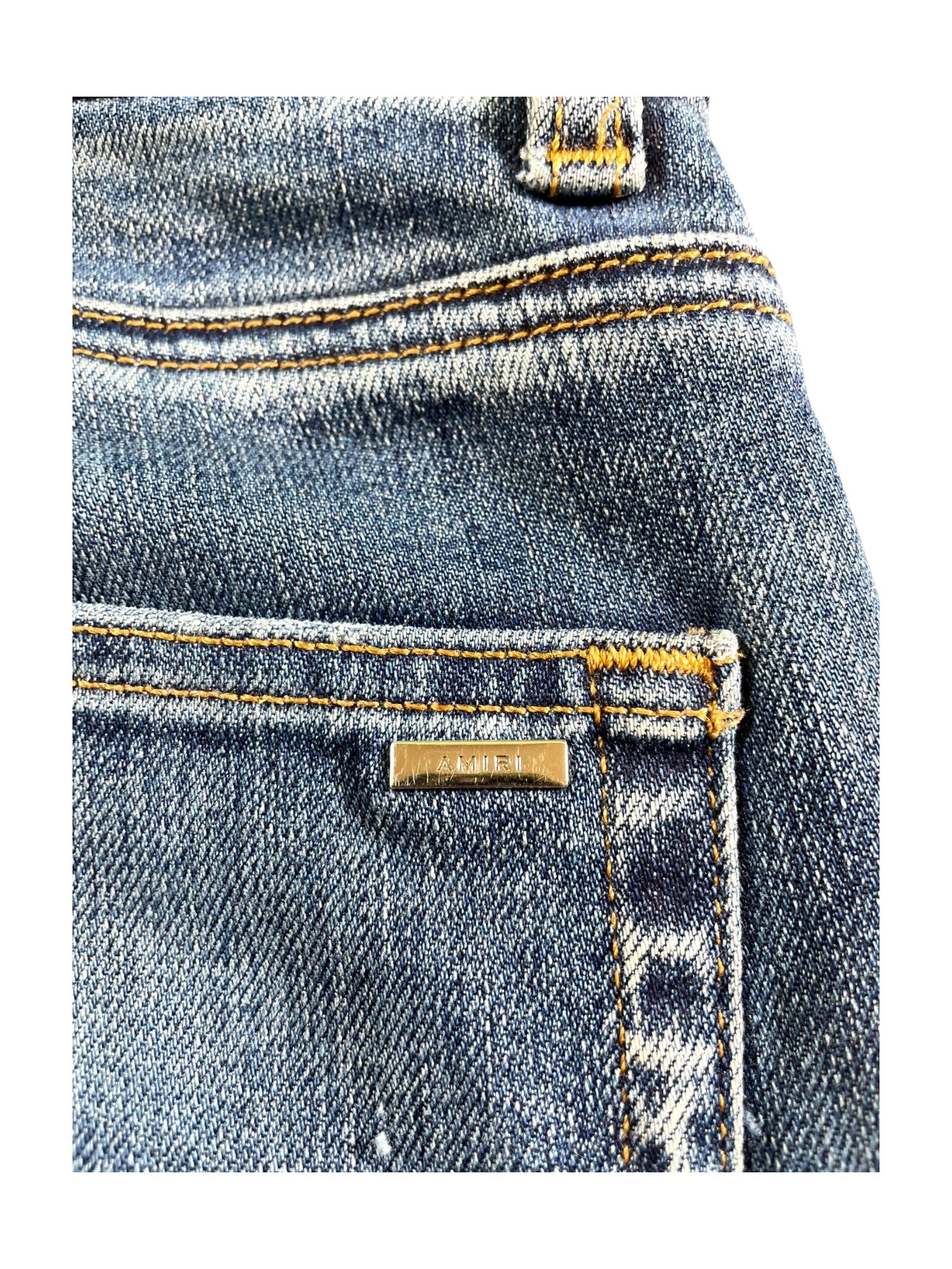 Amiri "Classic Denim Patch MX2" Deep Jeans