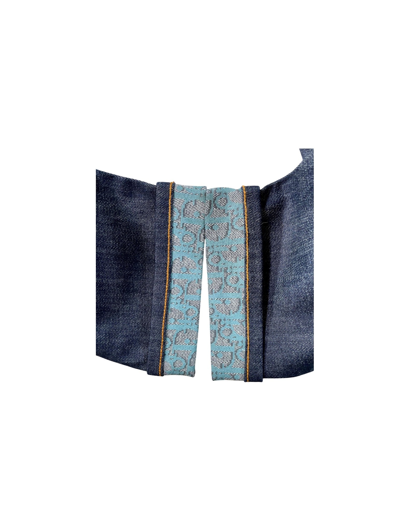 Dior "Selvedge Cuff Logo" Navy Jeans