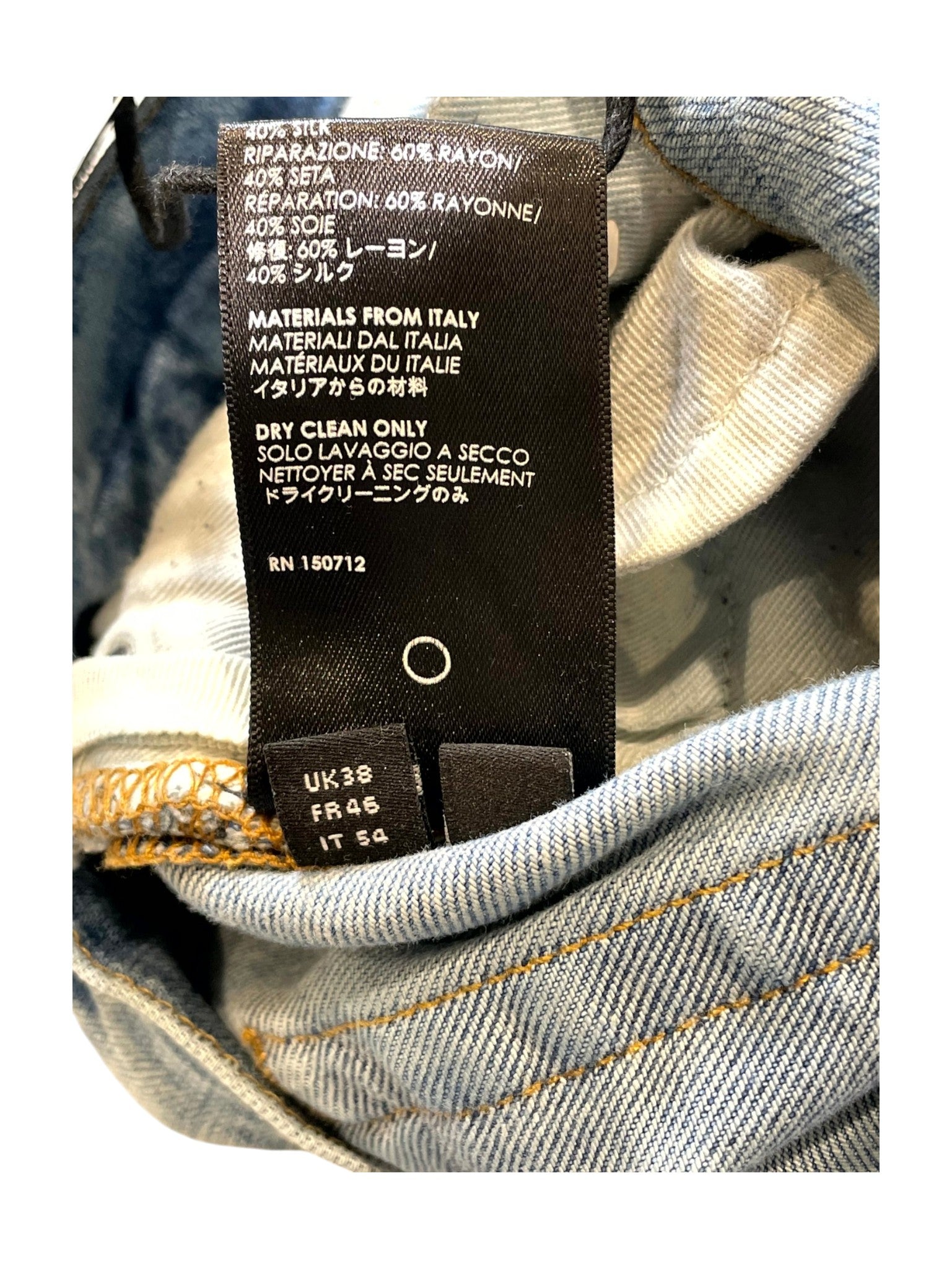 Amiri "MX2 Paisley Patch" Light Wash & Brown Jeans