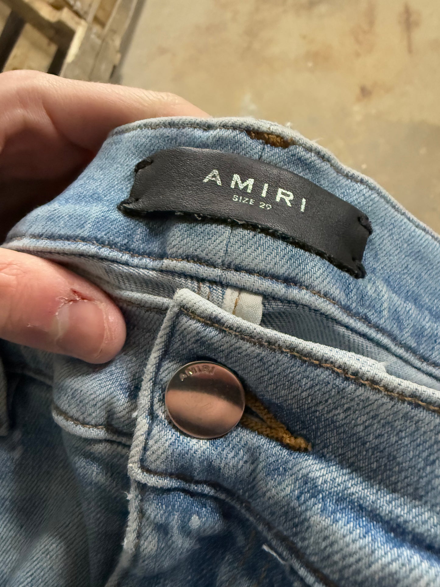 Amiri Jeans Lightwash Flight Patch Used 29