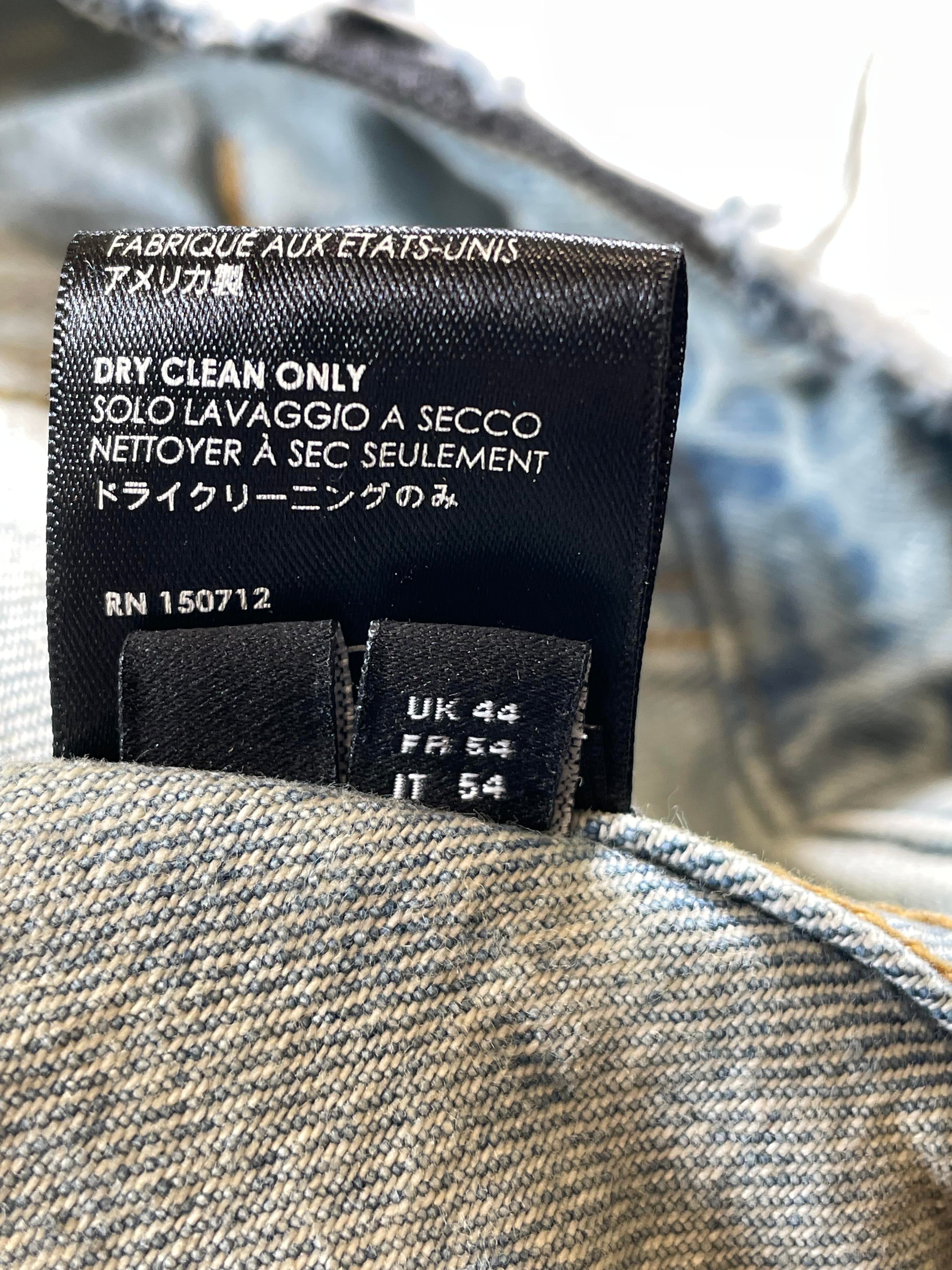 Amiri Dragon Skyline Light Wash Denim Jacket