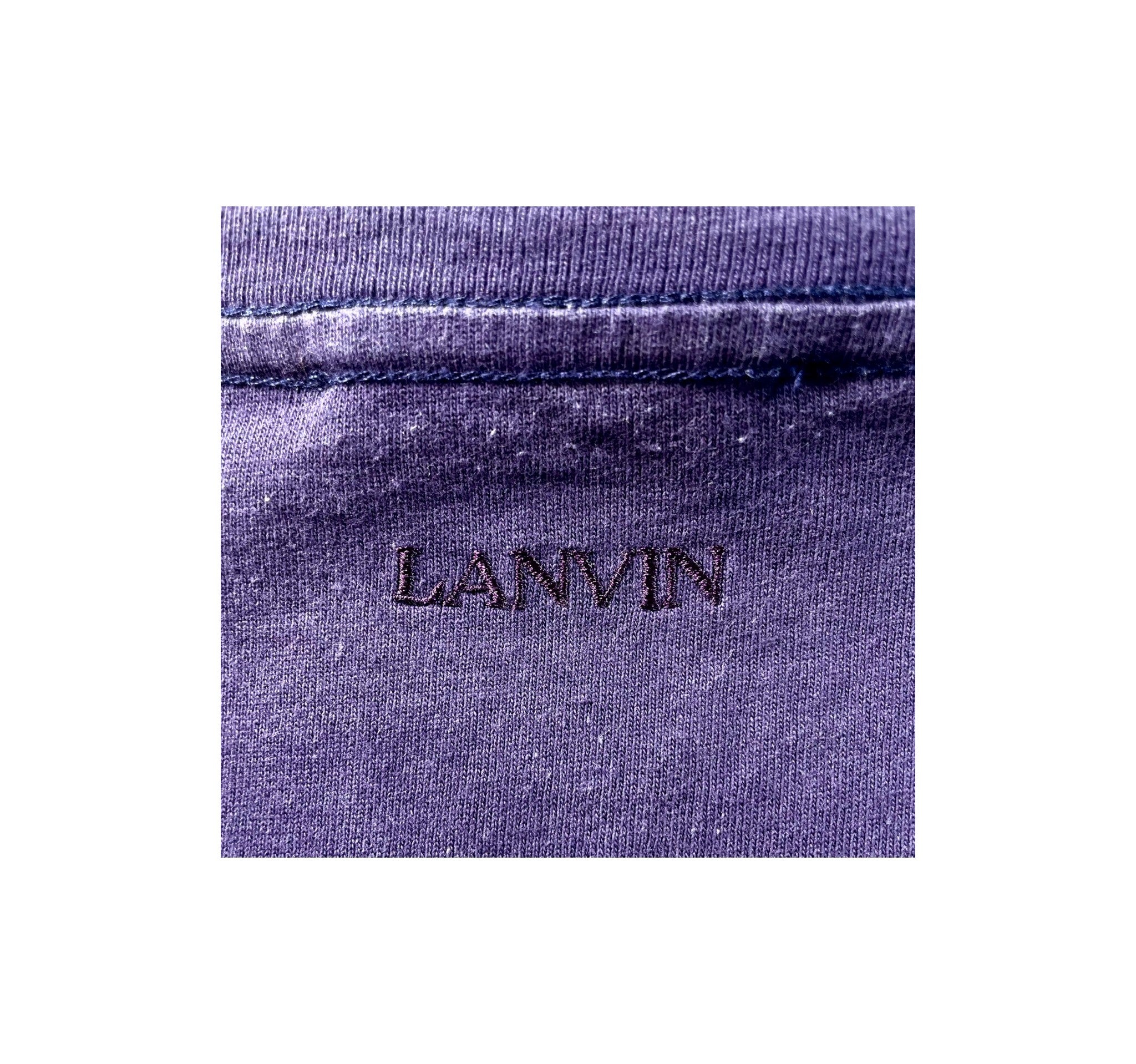 Lanvin Chest Logo Purple Tee
