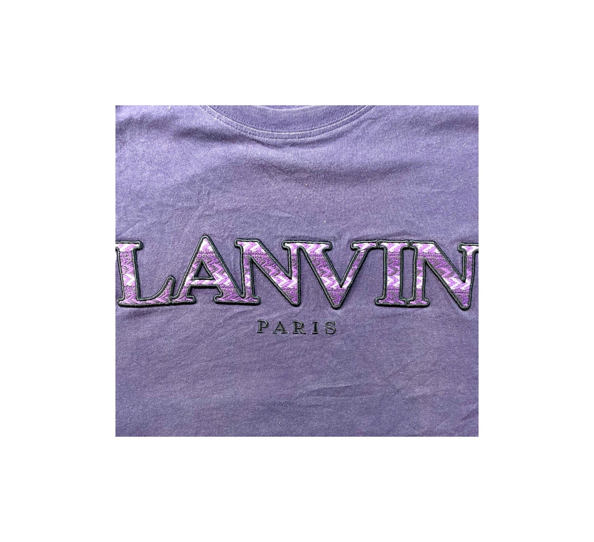 Lanvin Chest Logo Purple Tee