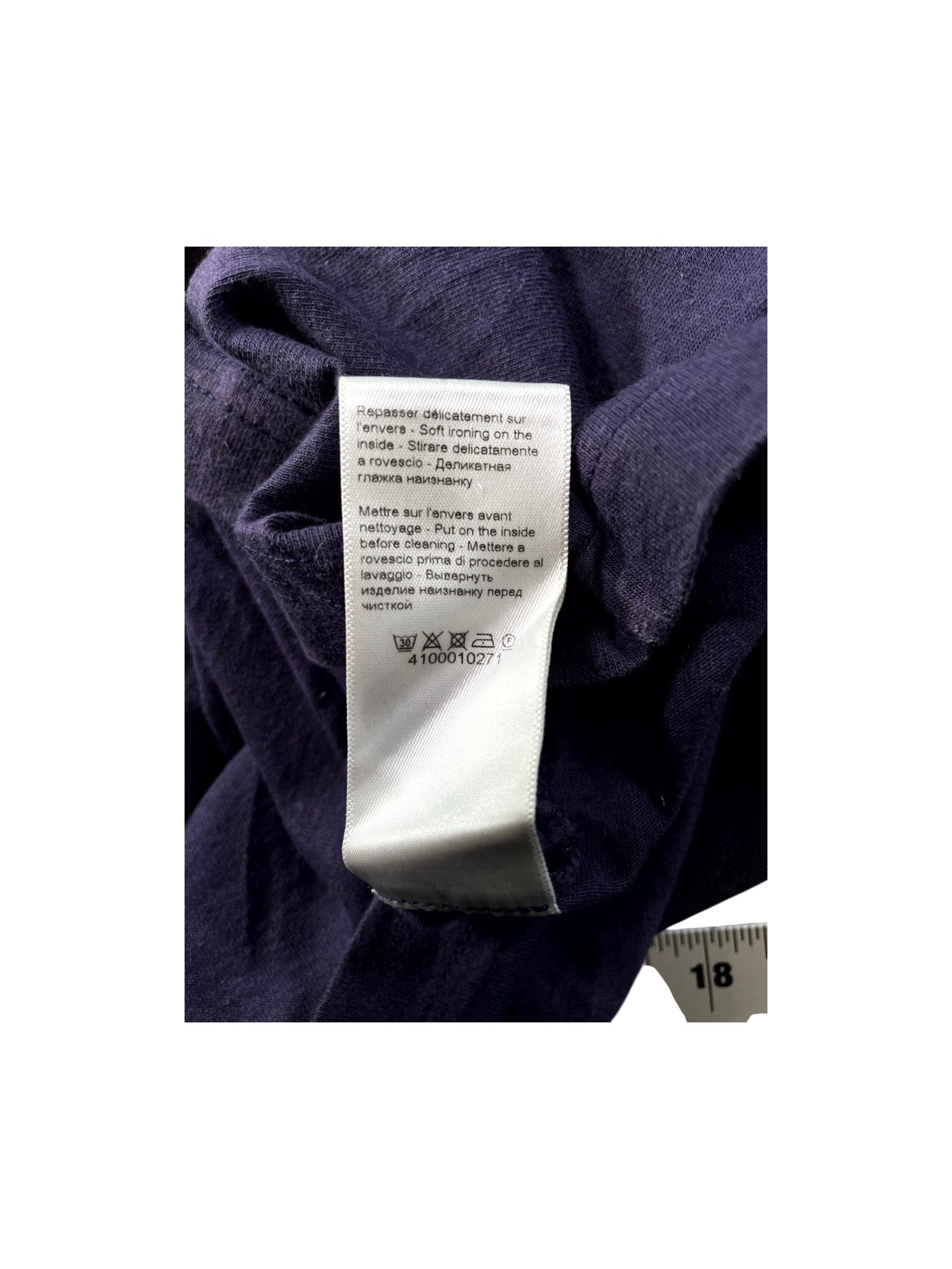 Lanvin Chest Logo Purple Tee