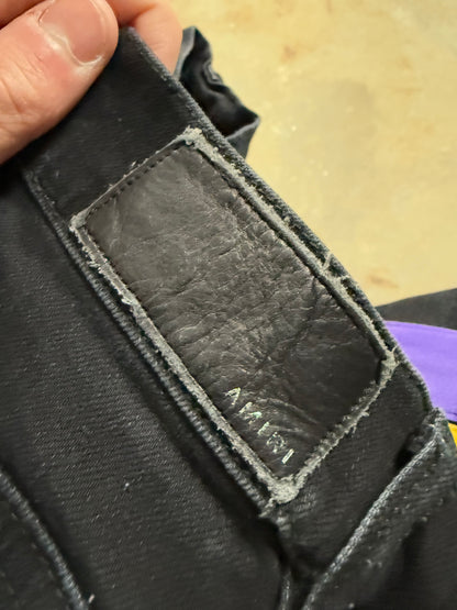 Amiri Jeans Thrasher Black Purple Yellow Stripe Used 30