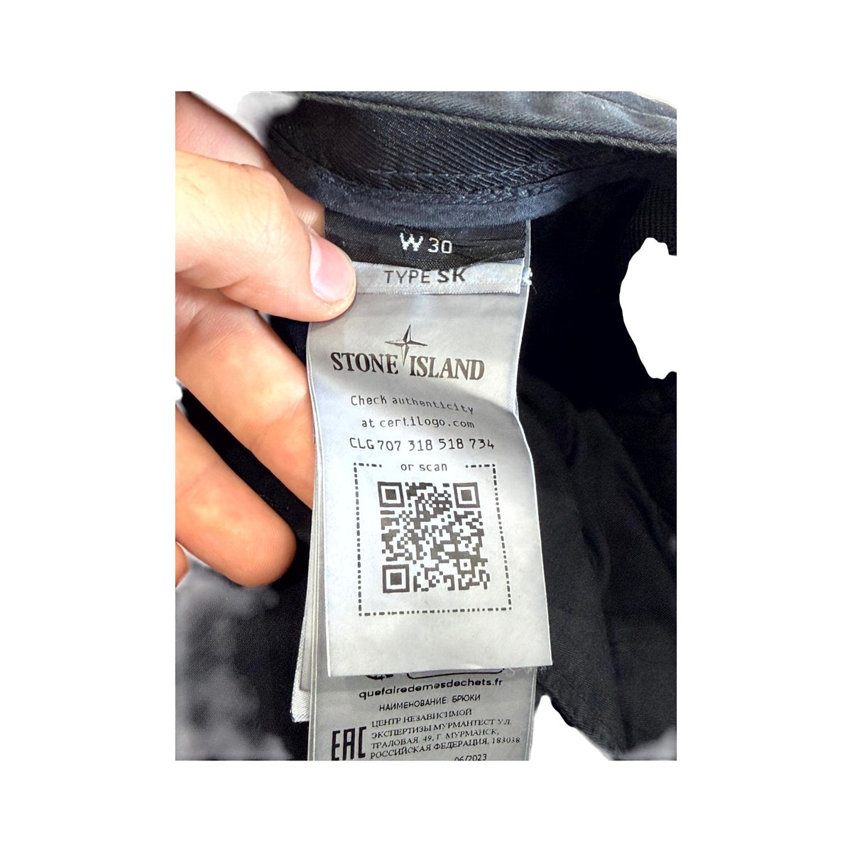 Stone Island Patch Black Cargo Pants