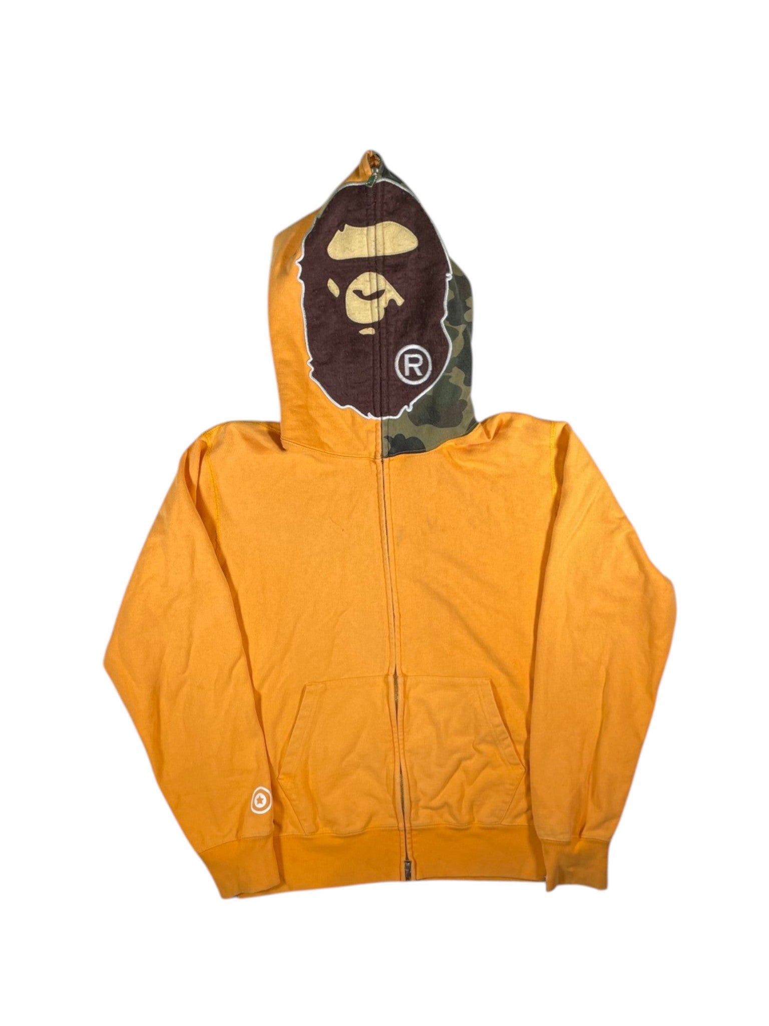 Bape Camo Orange Zip Up Hoodie