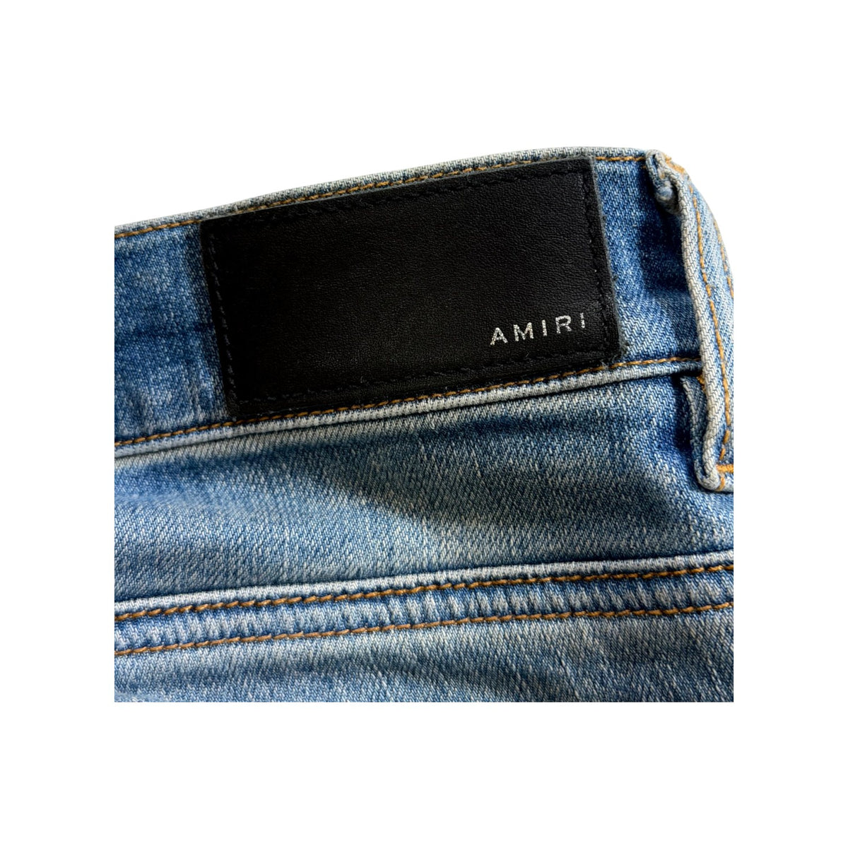 Amiri Thrasher Rip Light Wash Jeans
