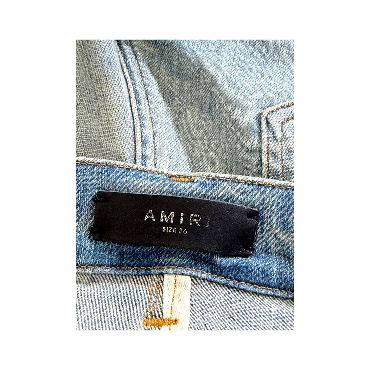 Amiri Thrasher Rip Light Wash Jeans