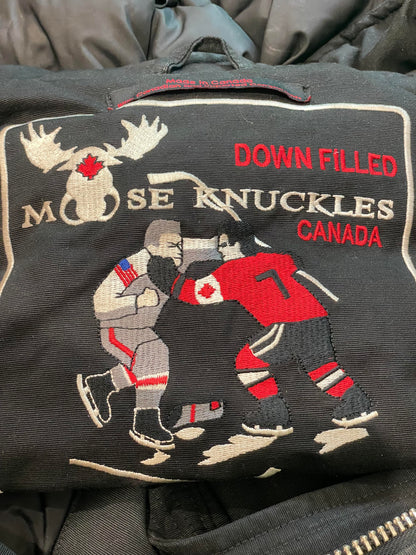 Moose Knuckles Fur Black Women's Bomber Jacket