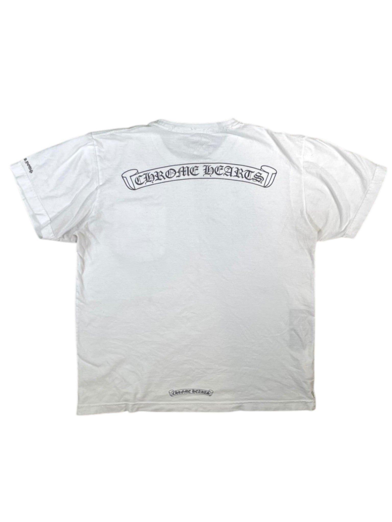 Chrome Hearts Scroll Logo White Tee