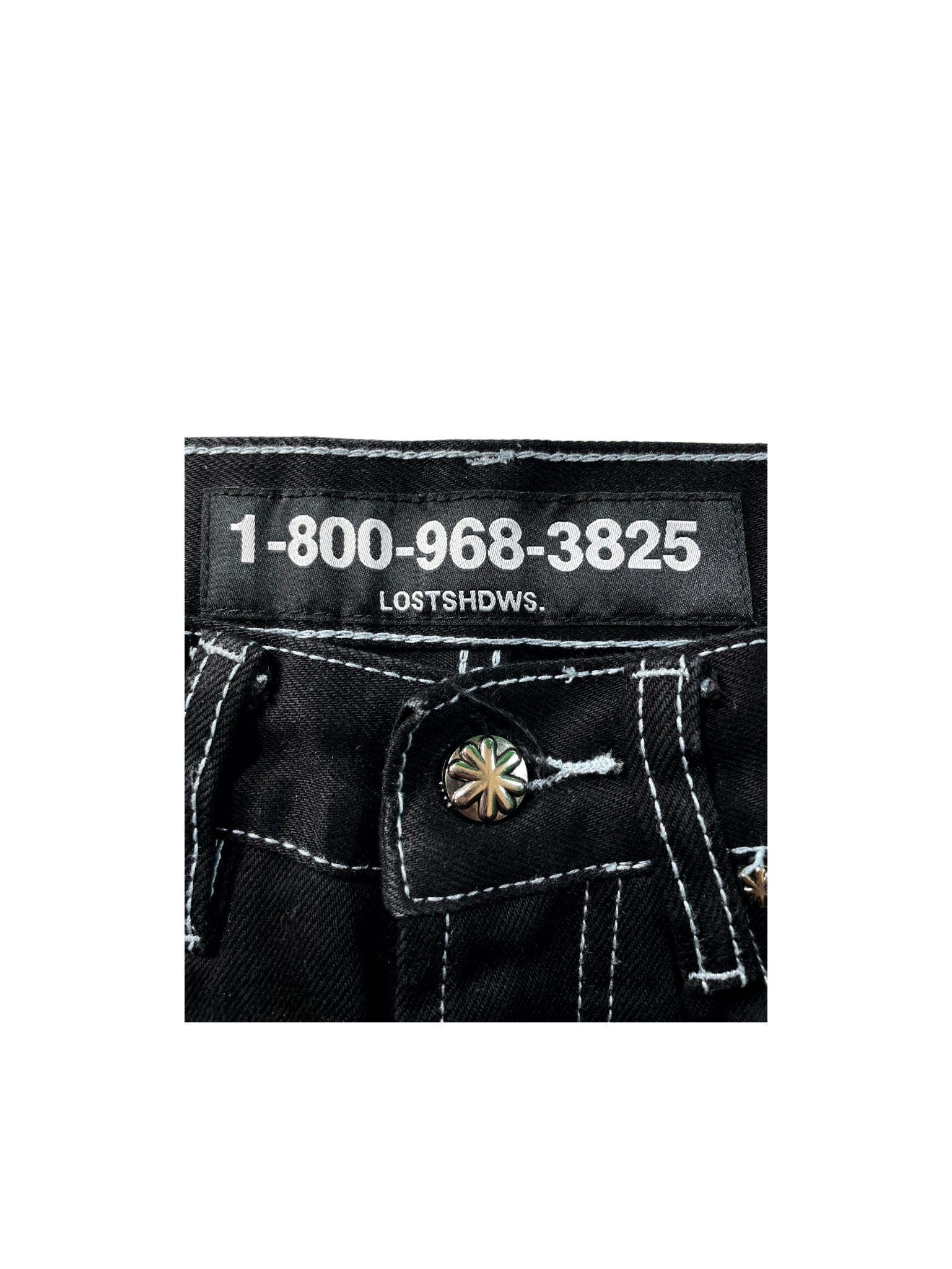 LOST SHDWS Outline Black & Baby Blue Jeans
