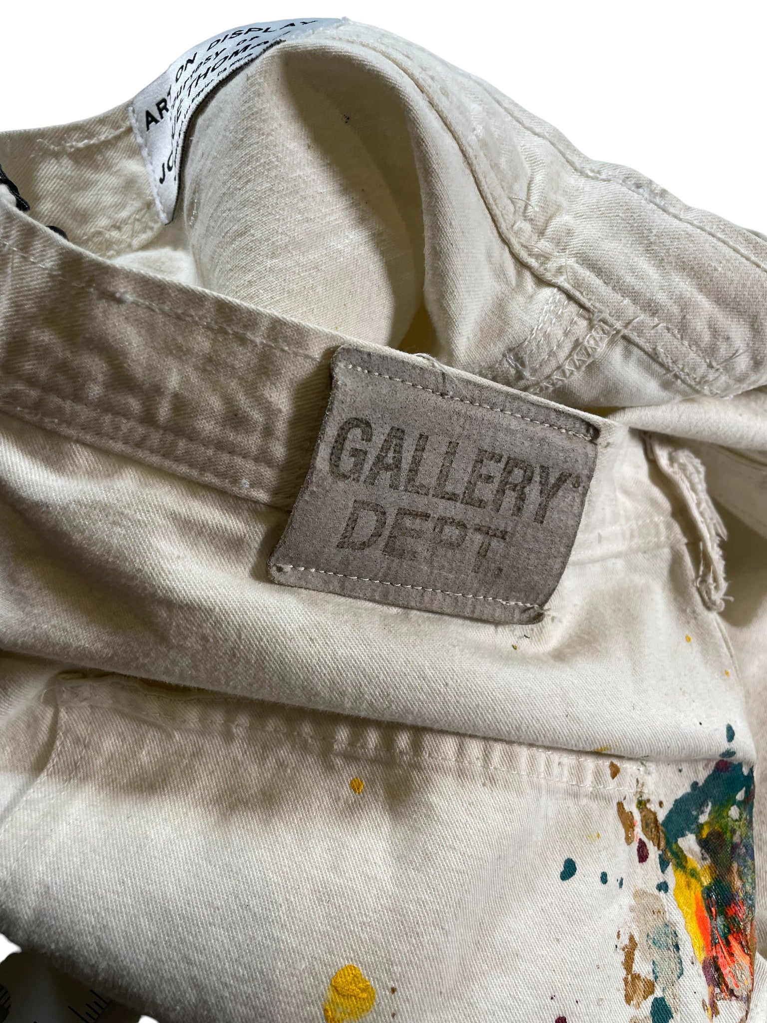Gallery Dept. Flared Splatter White Jeans