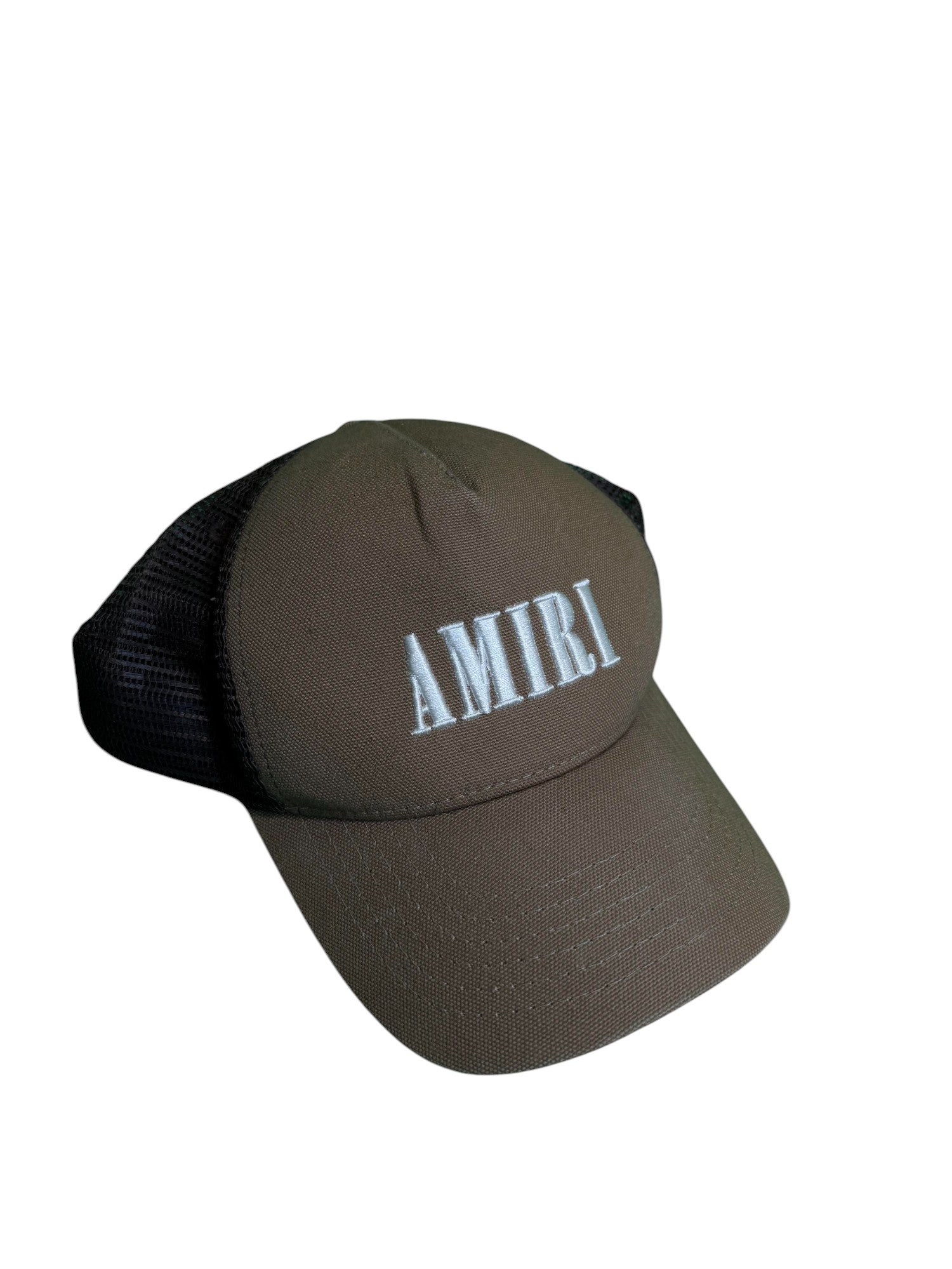 Amiri Core Logo Tan Trucker Cap