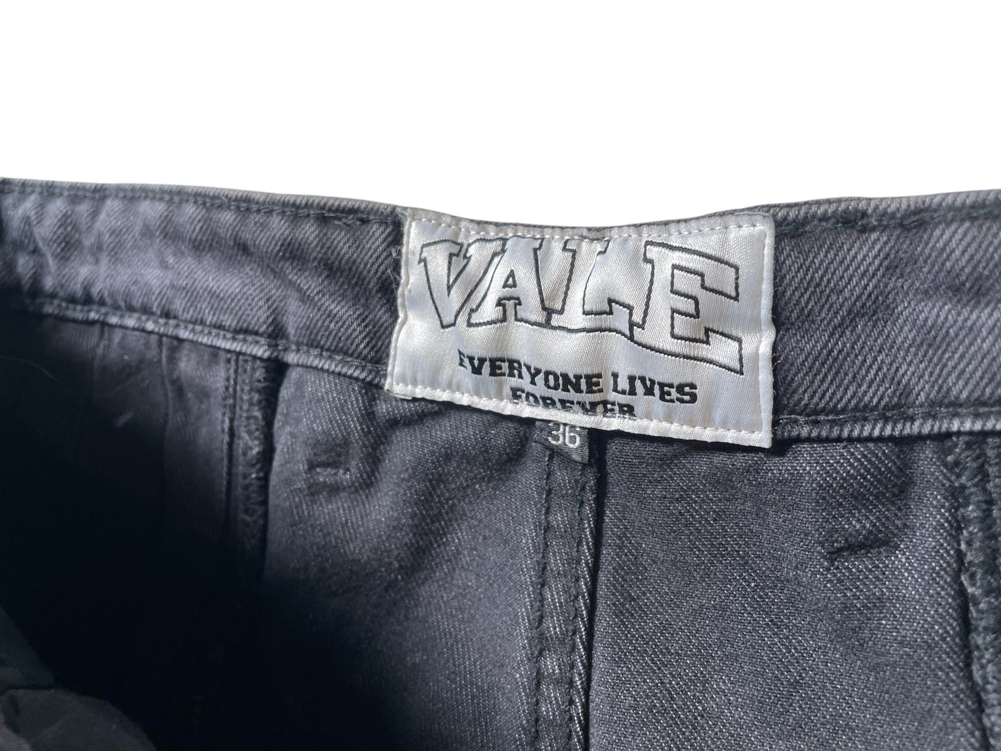 Vale Pleaded Black Jeans