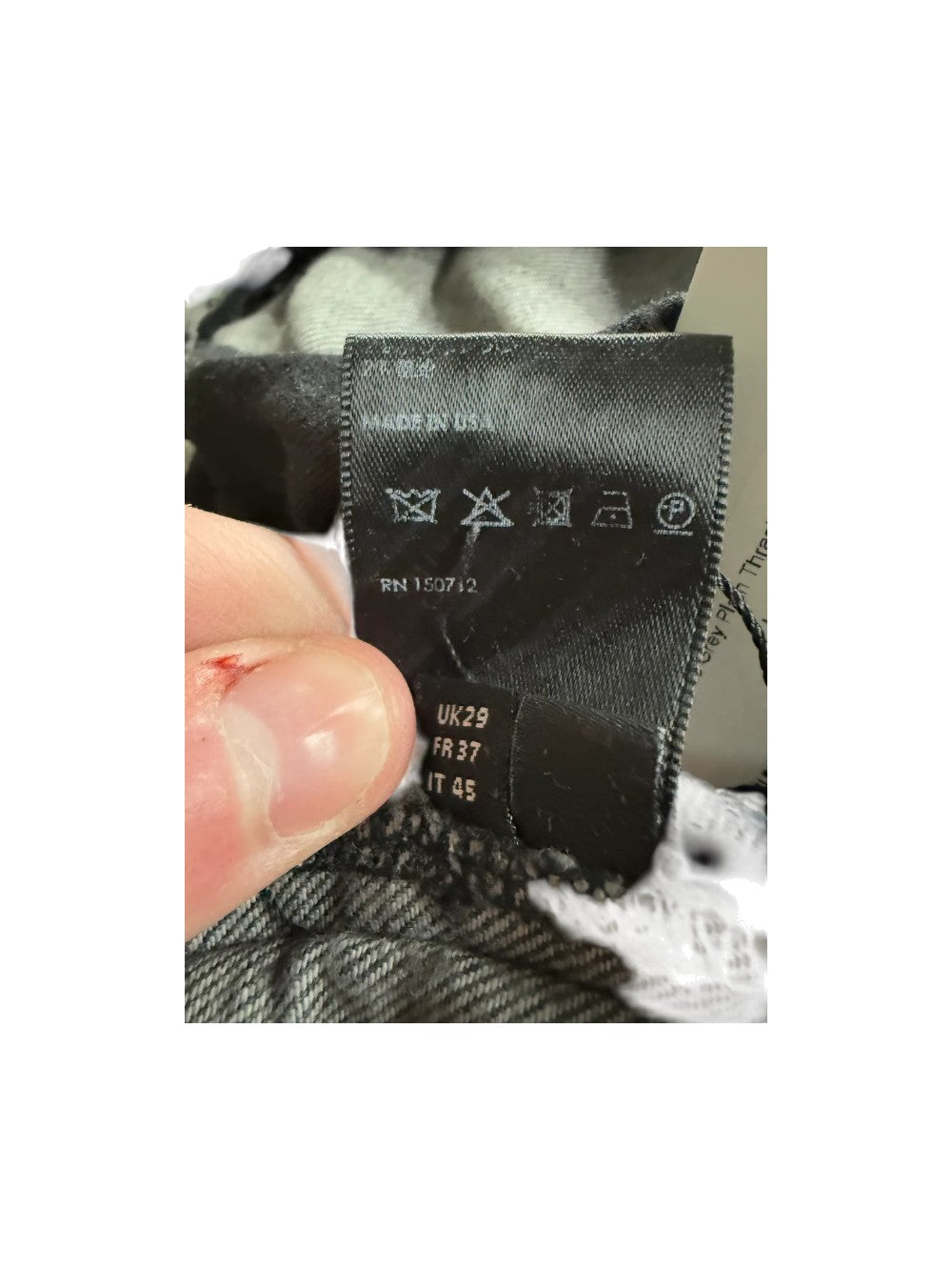 Amiri Plain Thrasher Grey Jeans