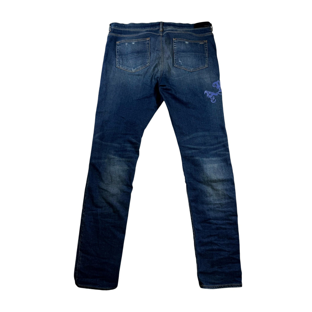 Amiri Deep Classic Purple Old English Blue Jeans