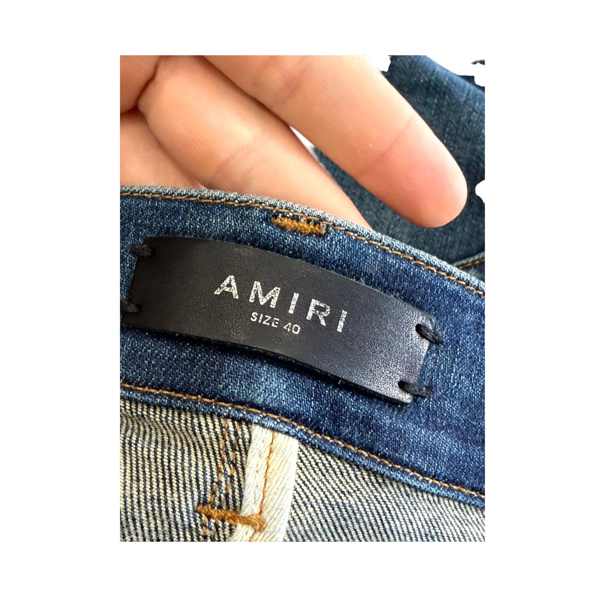 Amiri Deep Classic Purple Old English Blue Jeans