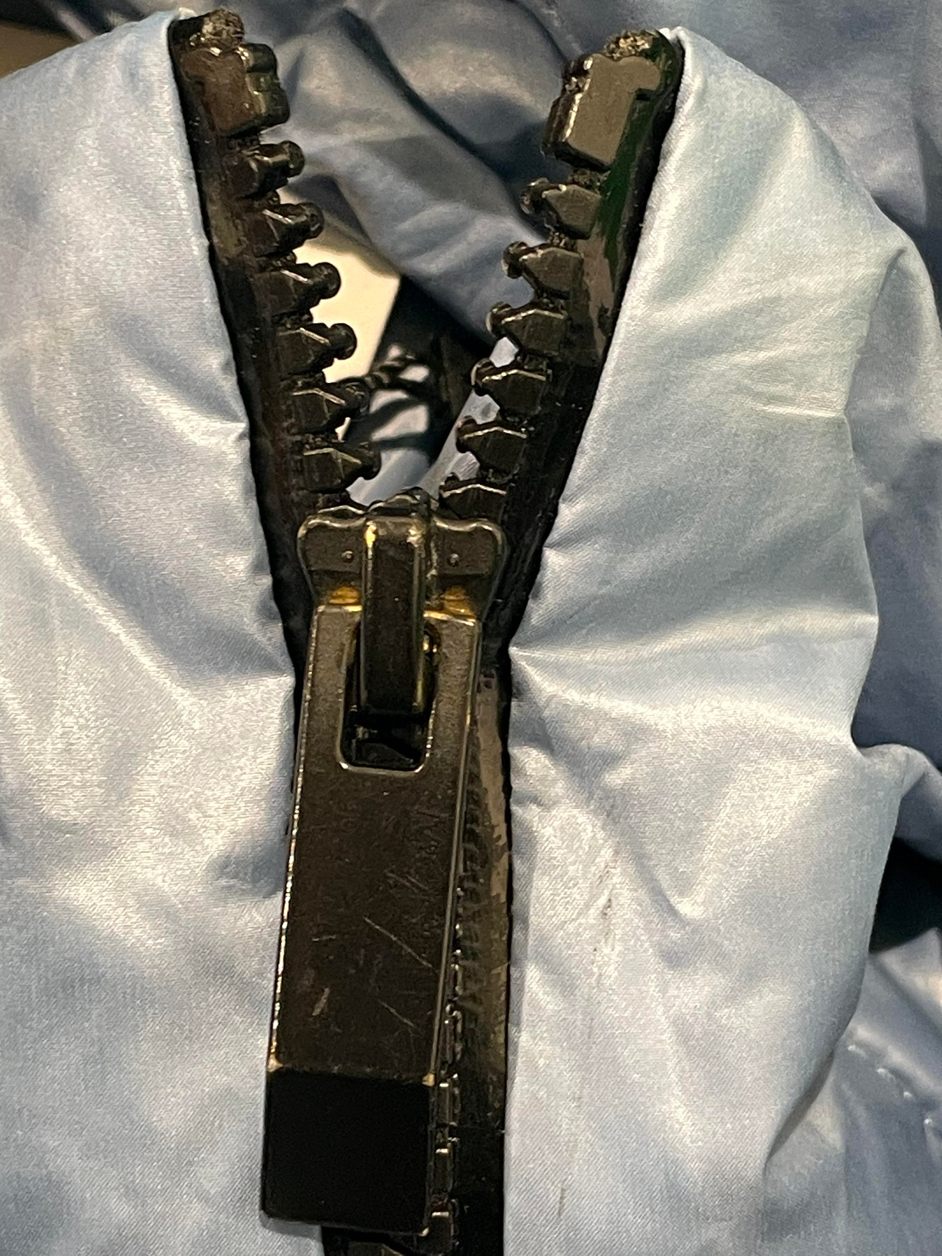 Moncler Blue & Black Puffer Coat Kids