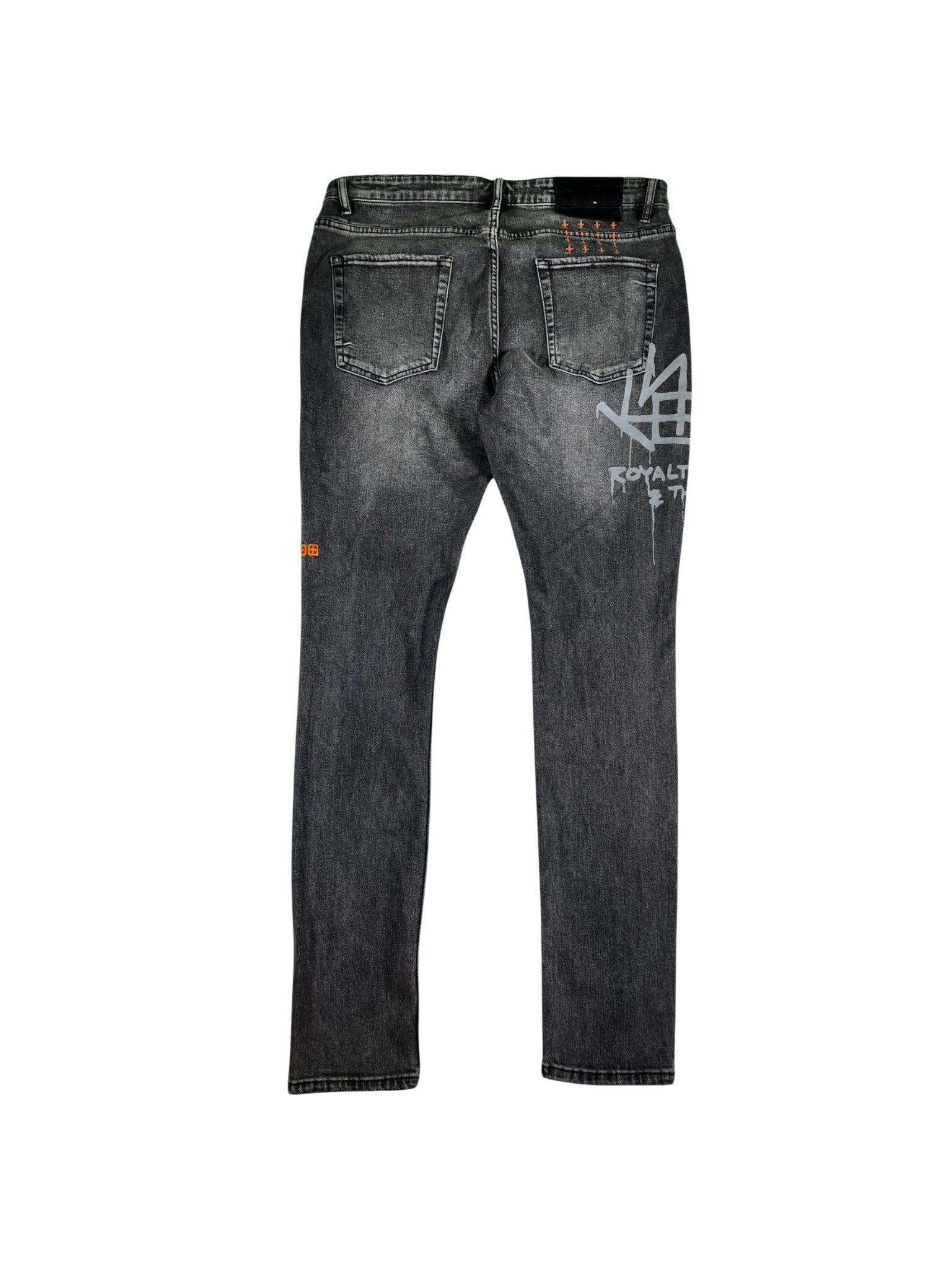 Ksubi Writing Ripped Black Wash Jeans