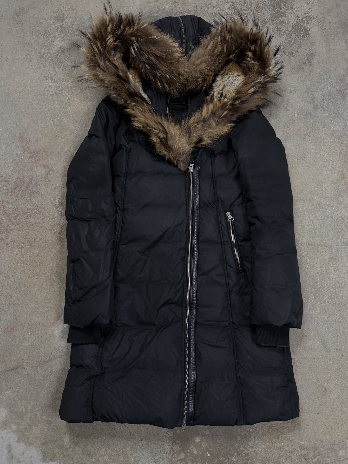 Mackage Jacket Black Fur Used XS