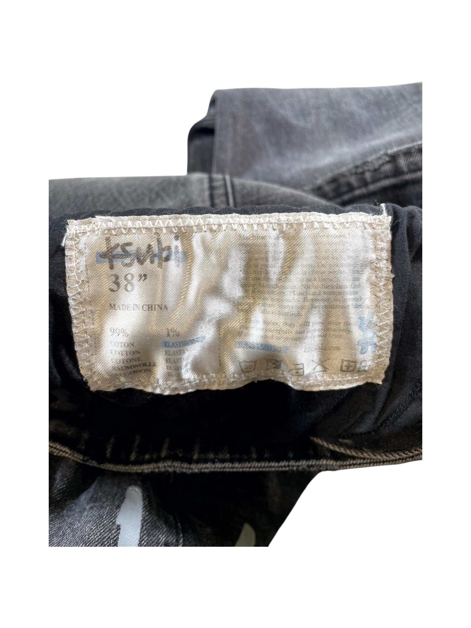 Ksubi Writing Ripped Black Wash Jeans