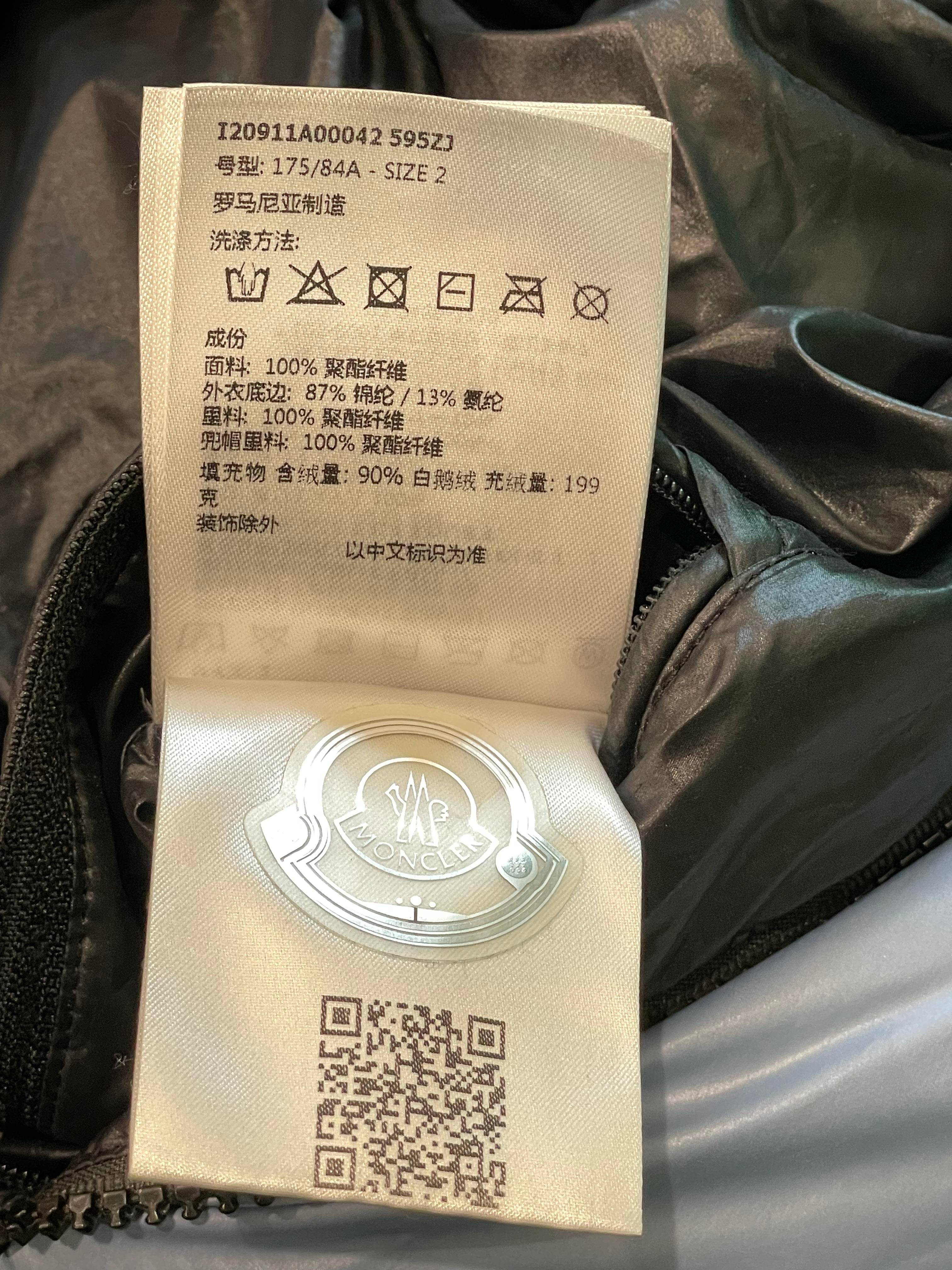 Moncler Blue & Black Puffer Coat Kids