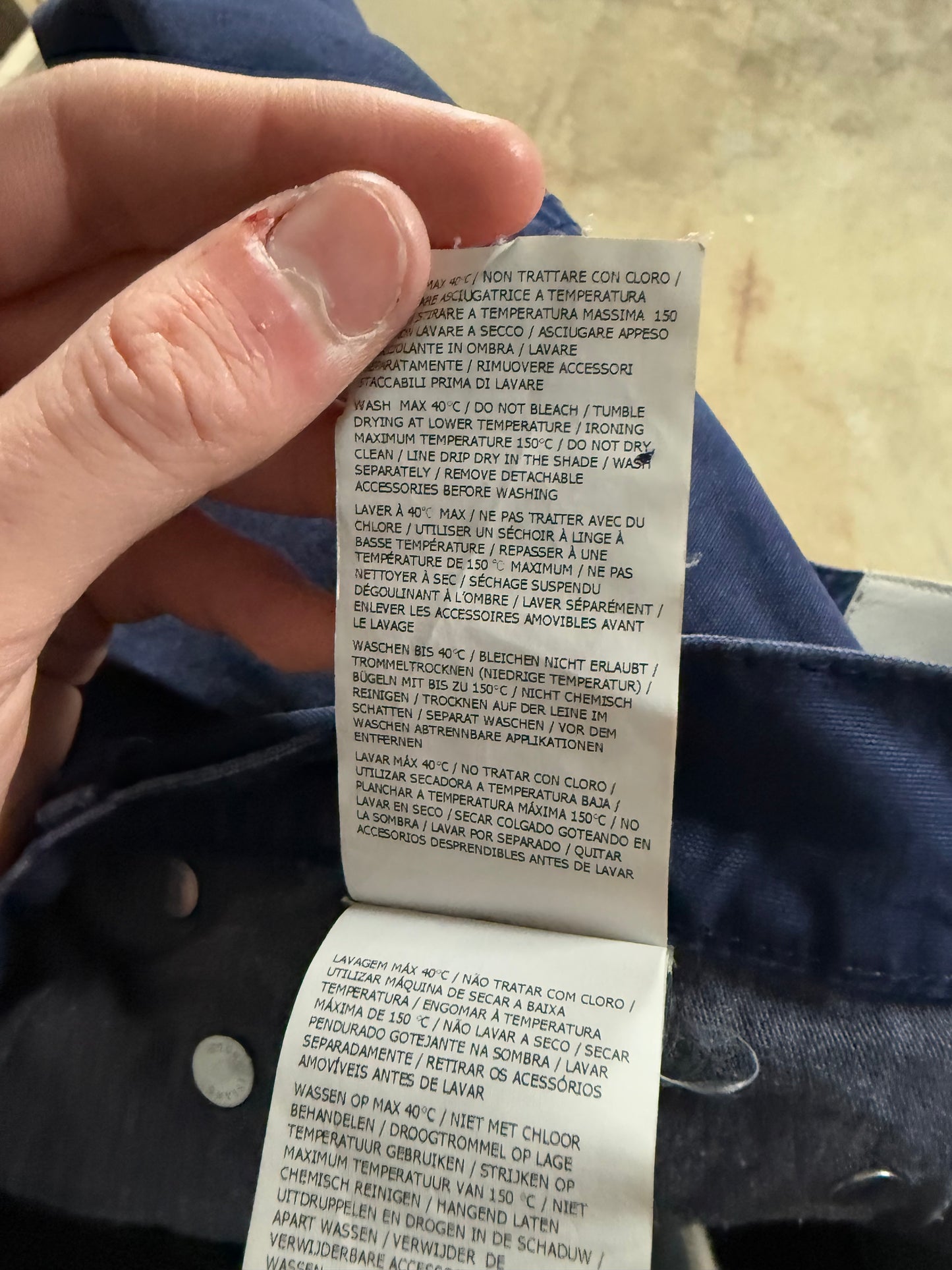Stone Island Navy Jeans Used 34