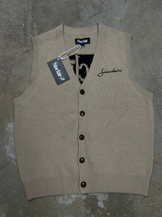 Sinclair Vest Tan Black Large New