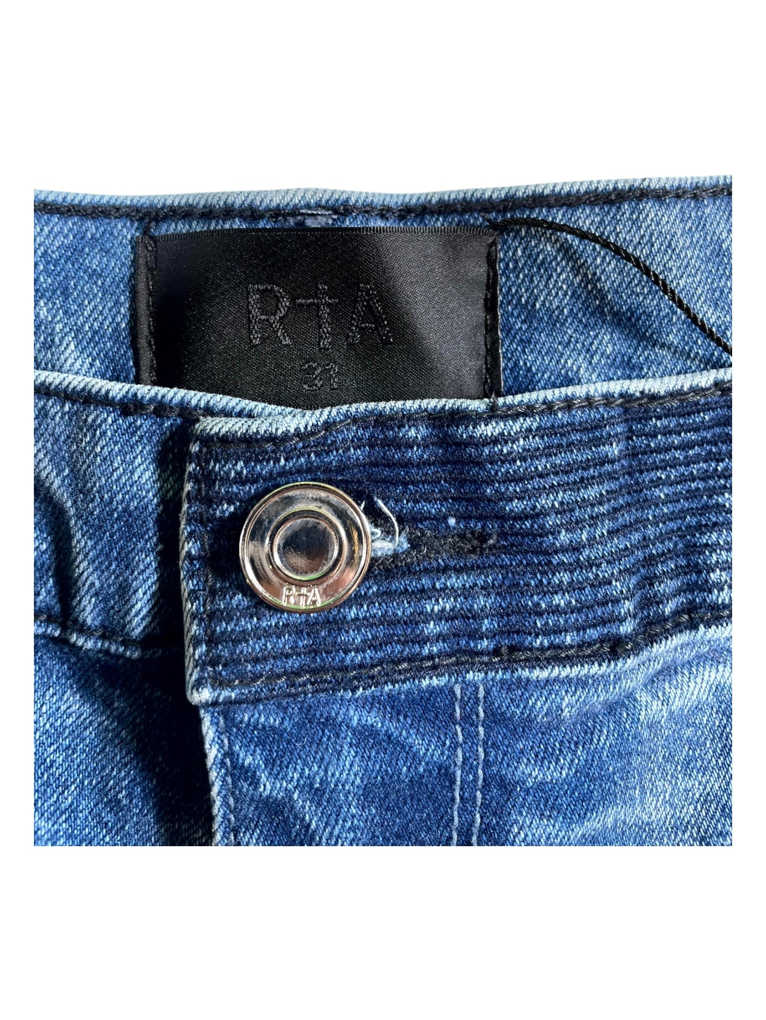 RTA Embroidered Light Wash Jeans