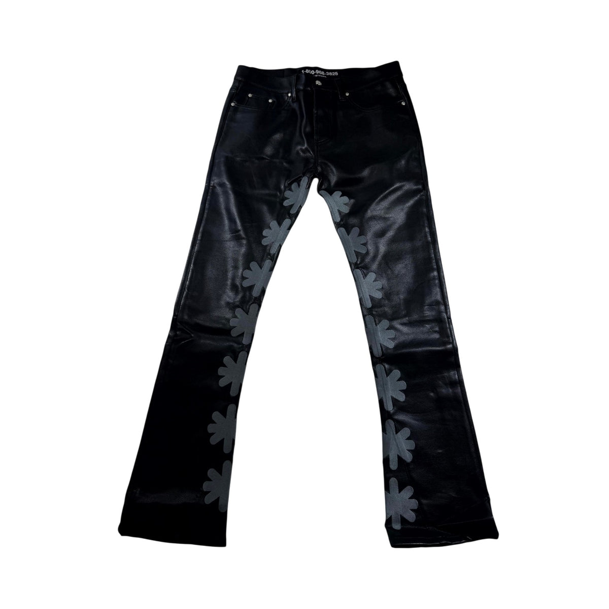 LOST SHDWS Leather Black & Grey Jeans