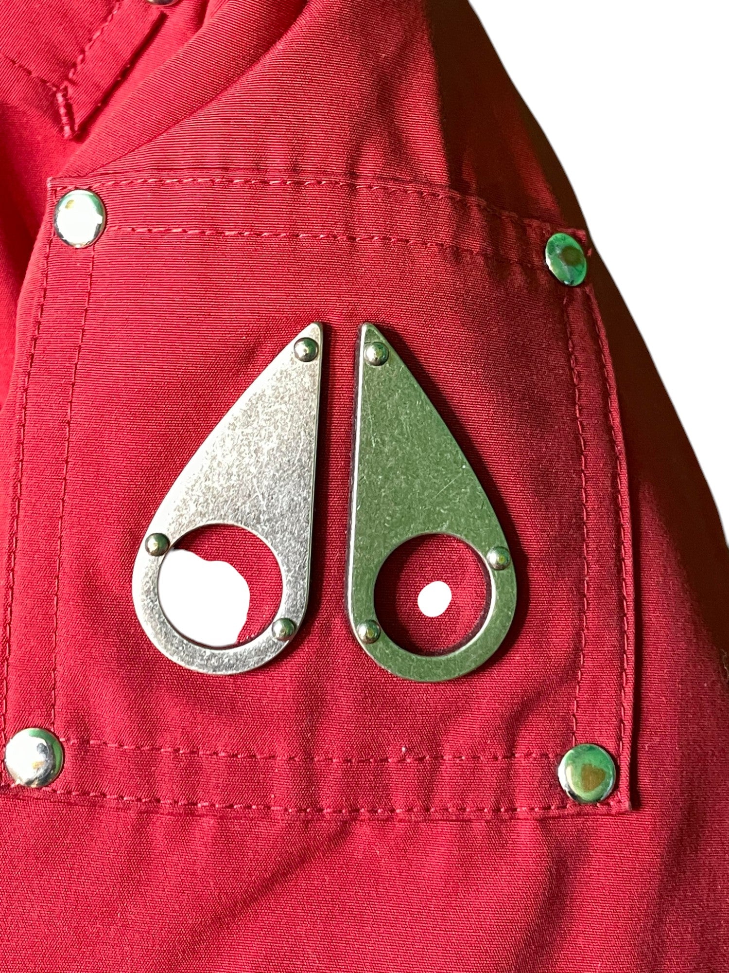 Moose Knuckle Red Fur Lined Coat Kids
