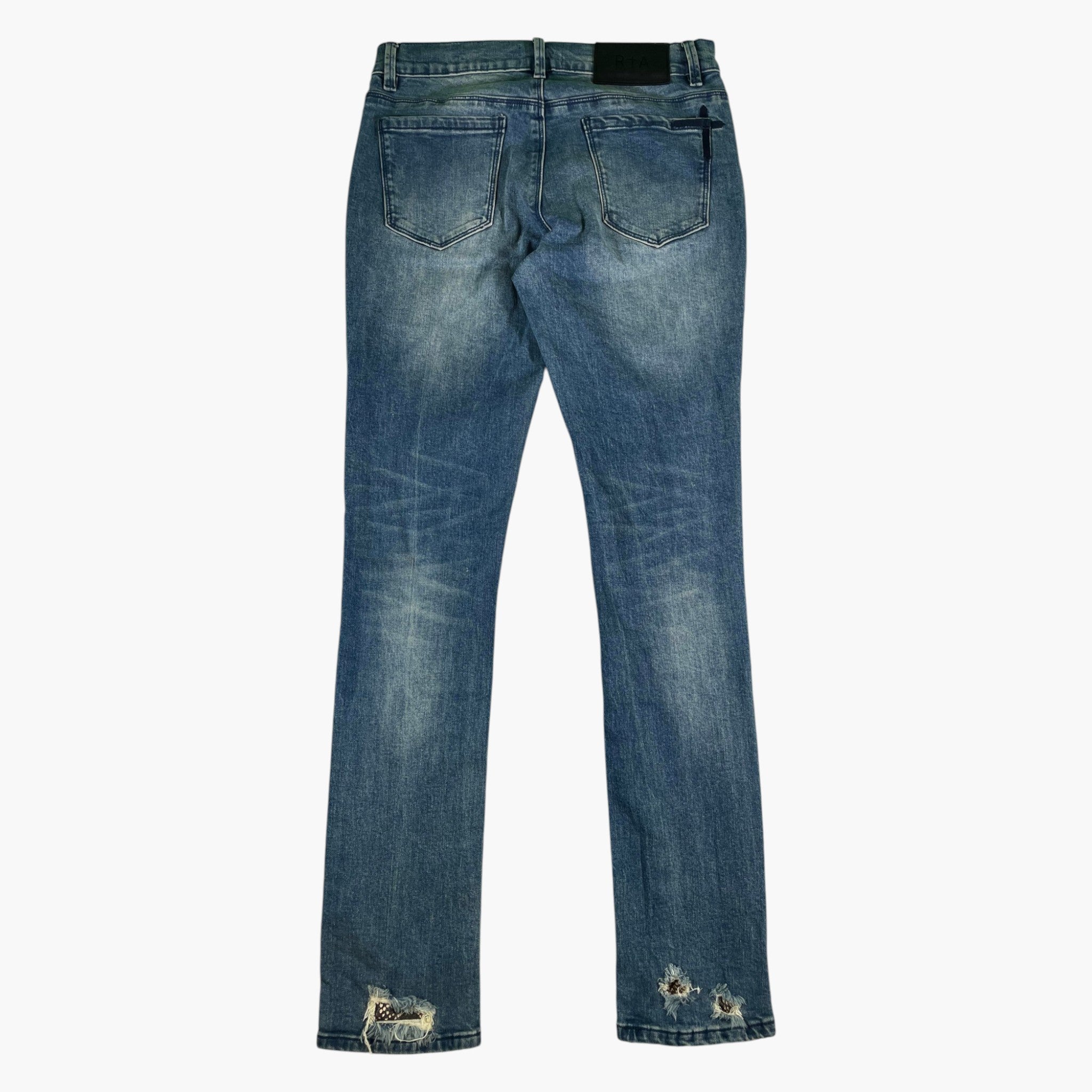 RTA Vintage Wash Snakeskin Jeans