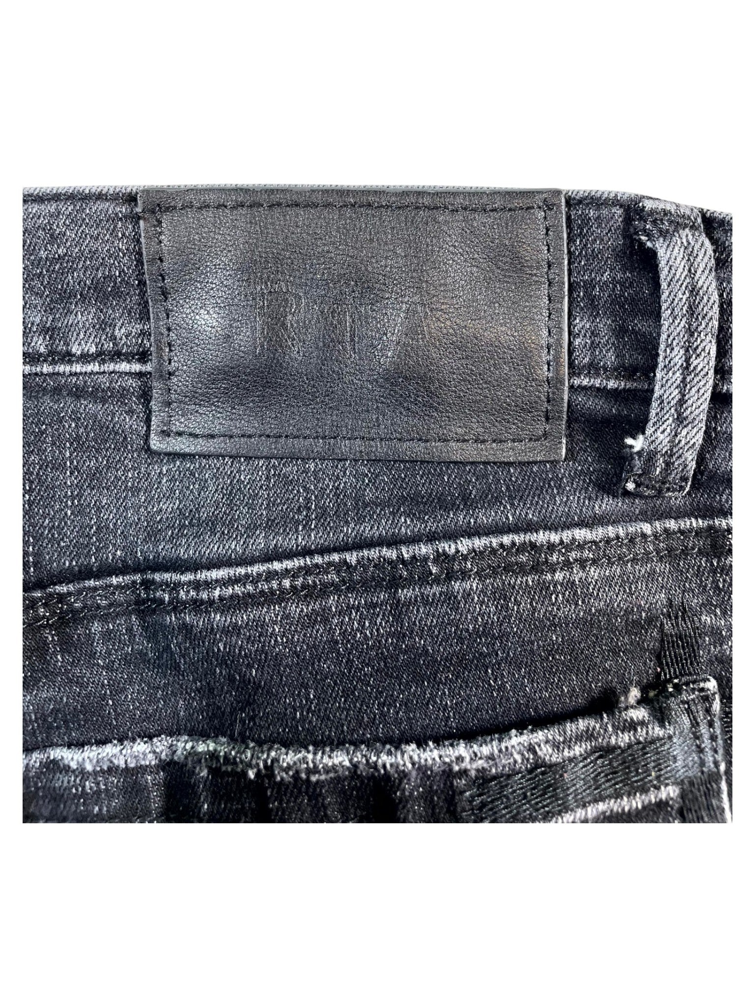 RTA Embroidered Black Wash Jeans