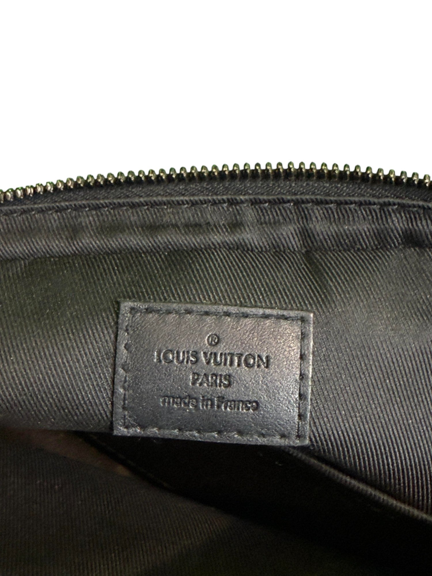LV Side Black Leather Bag