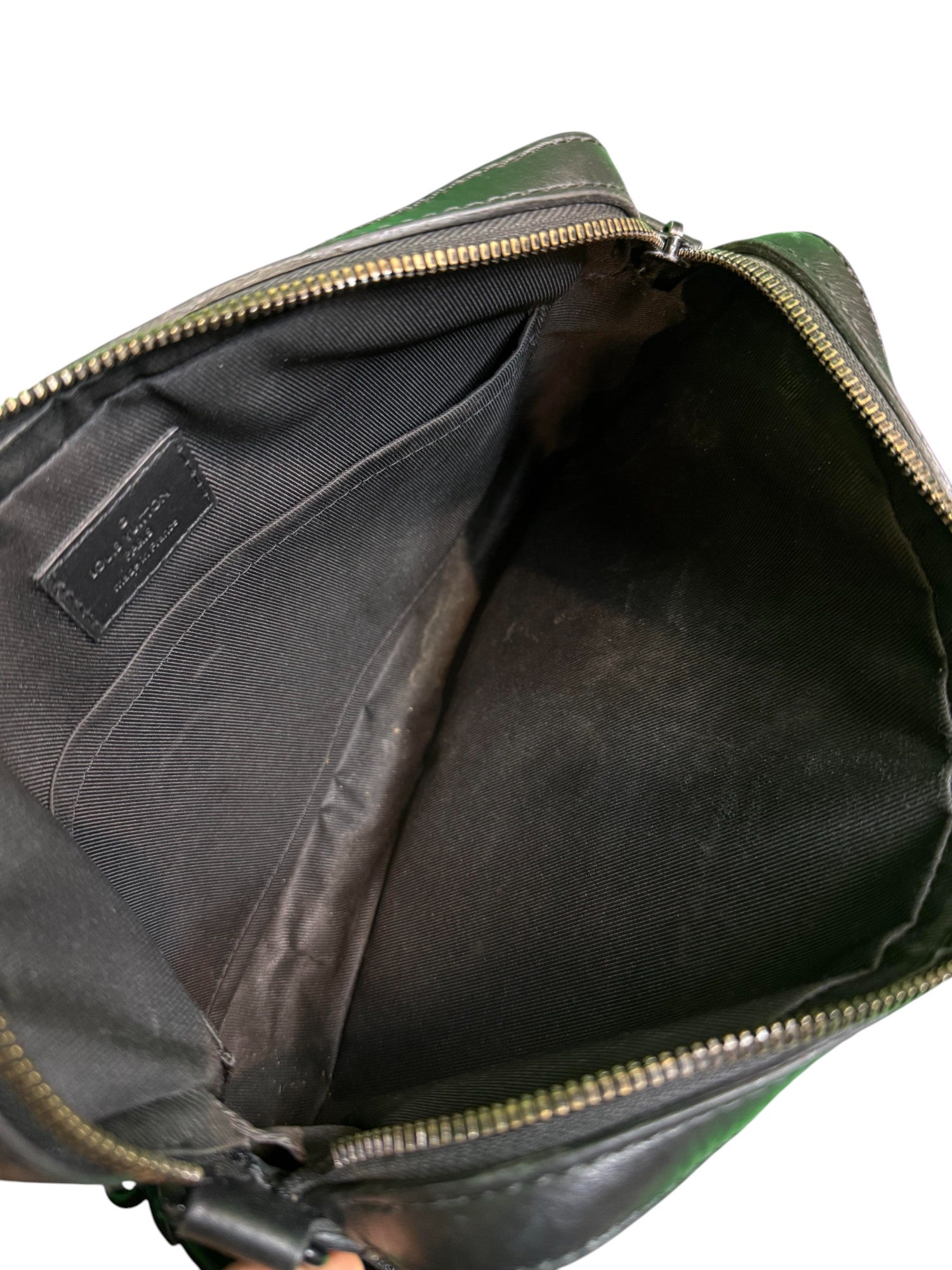 LV Side Black Leather Bag