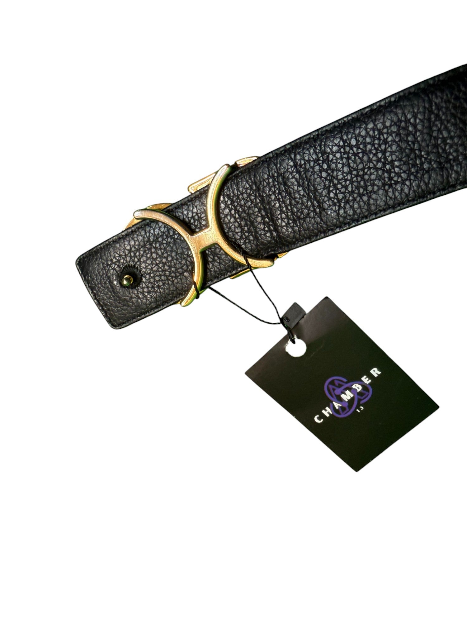Dior Monogram Gold Buckle Navy Belt