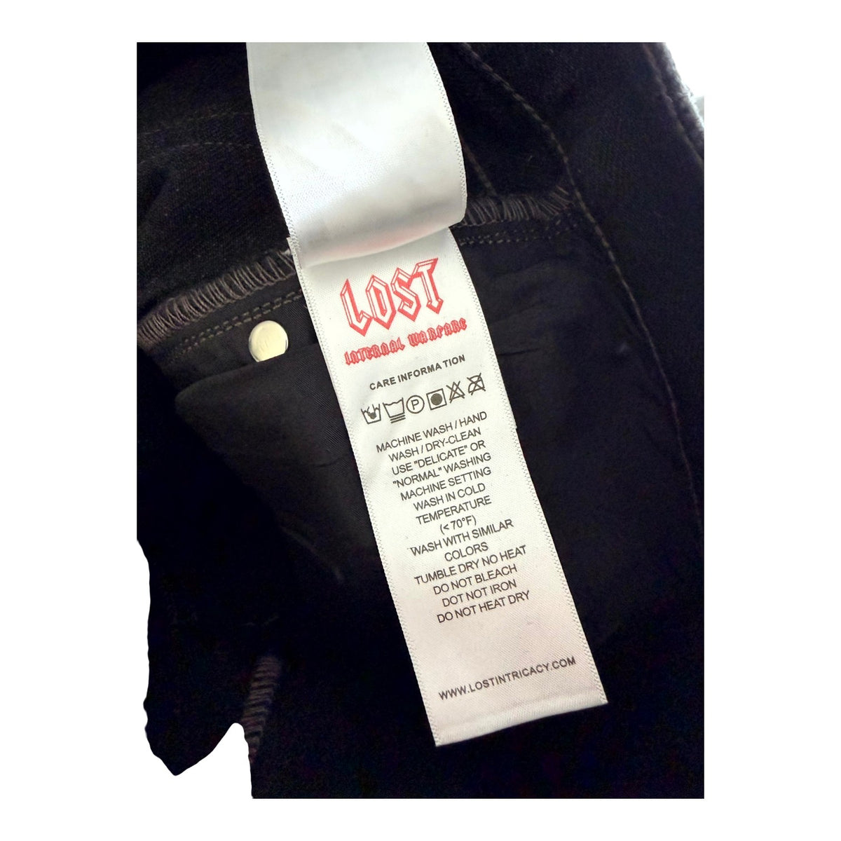 Lost Intricacy Rhinestone Black Jeans