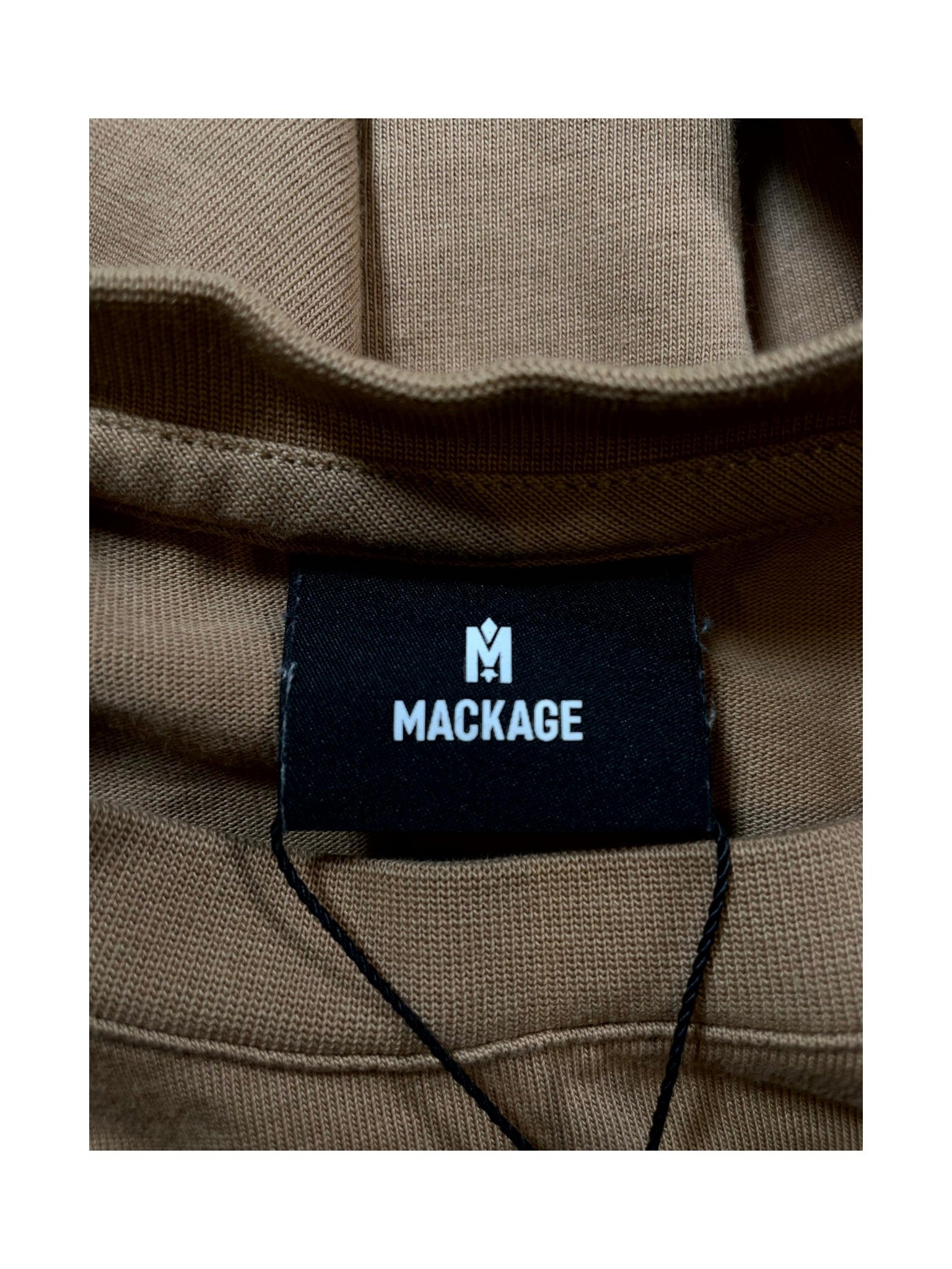 Mackage Felt Logo Tan Tee