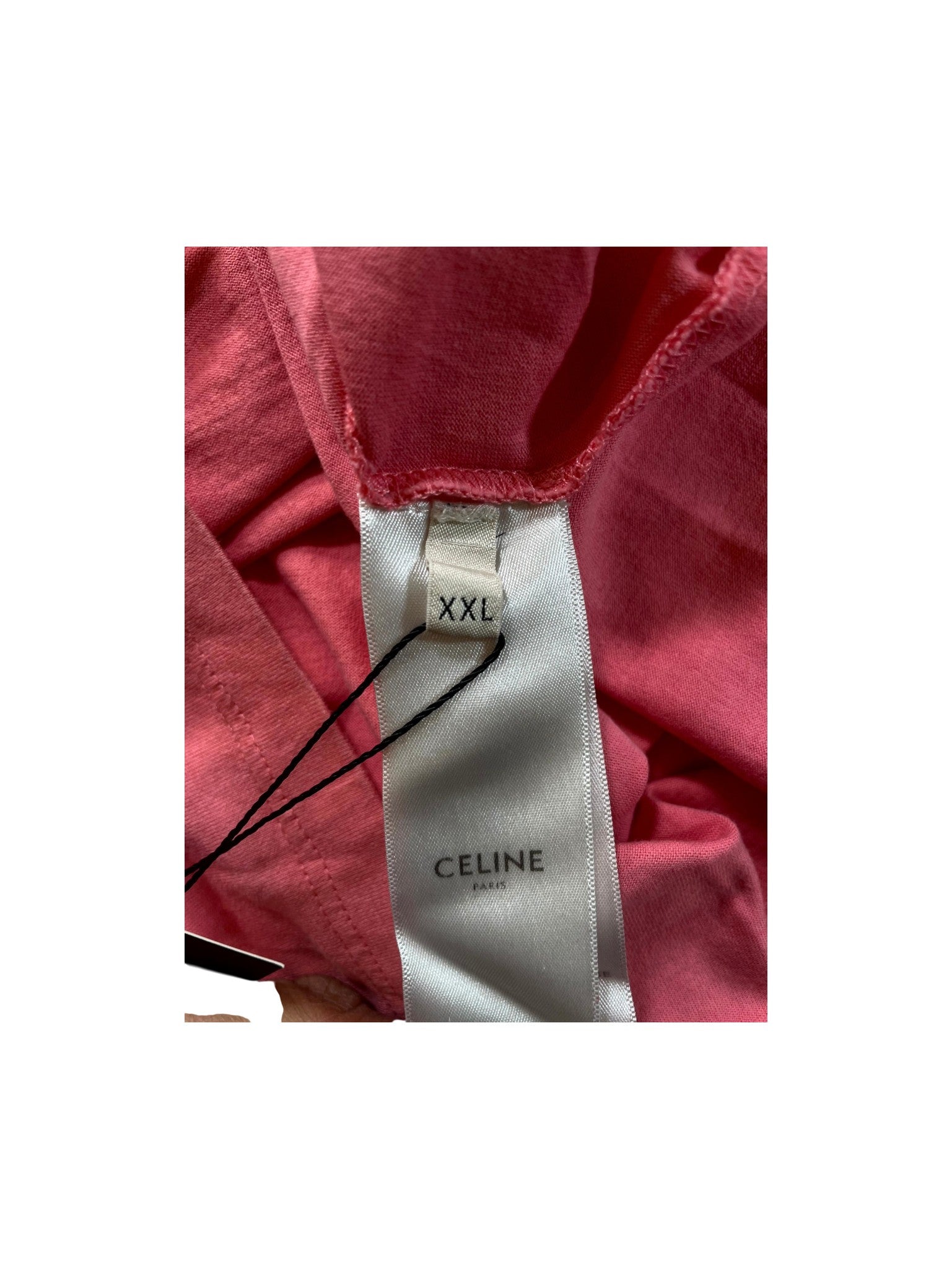Celine Logo Pink & White Tee
