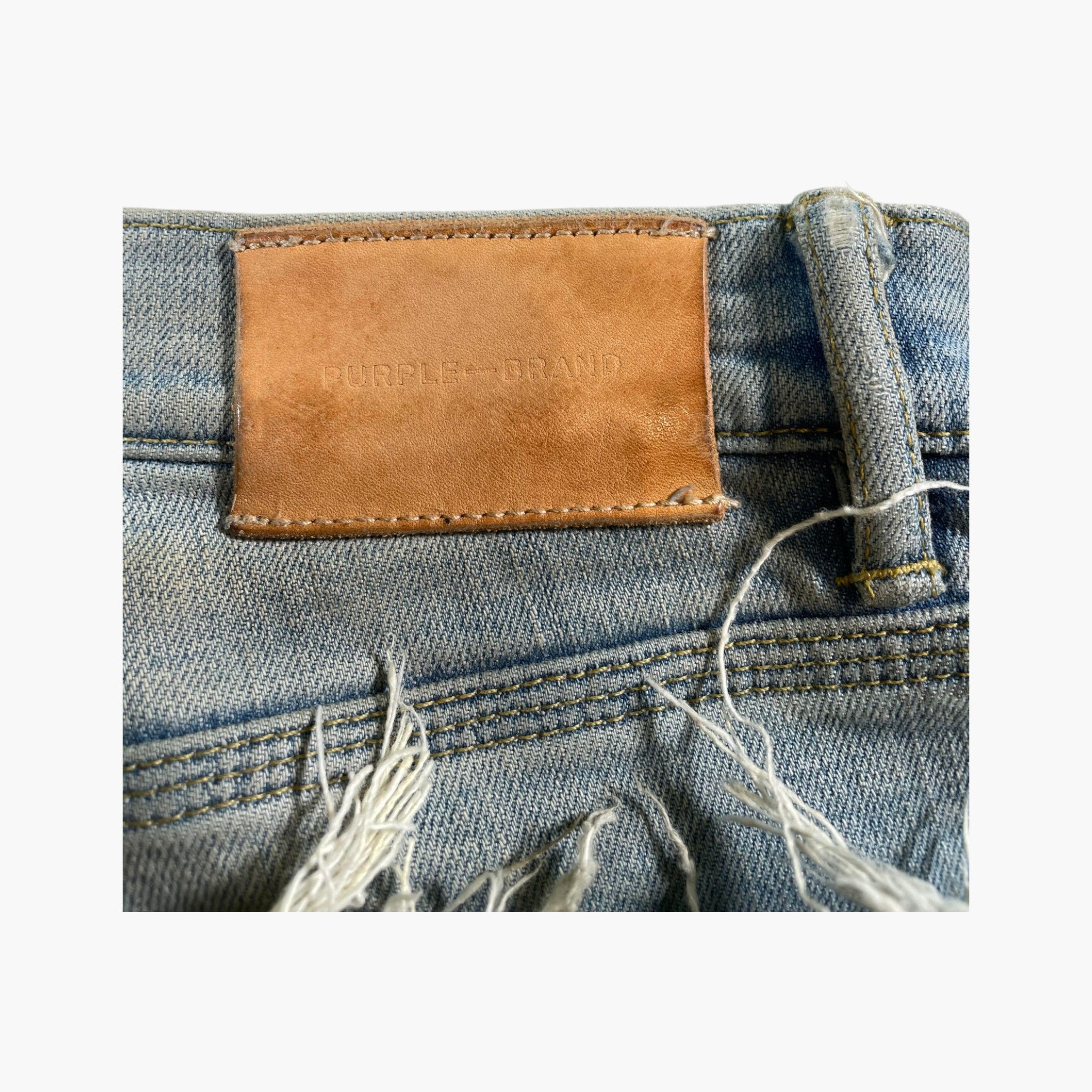 Purple Brand Light Wash Knee Rip Jeans