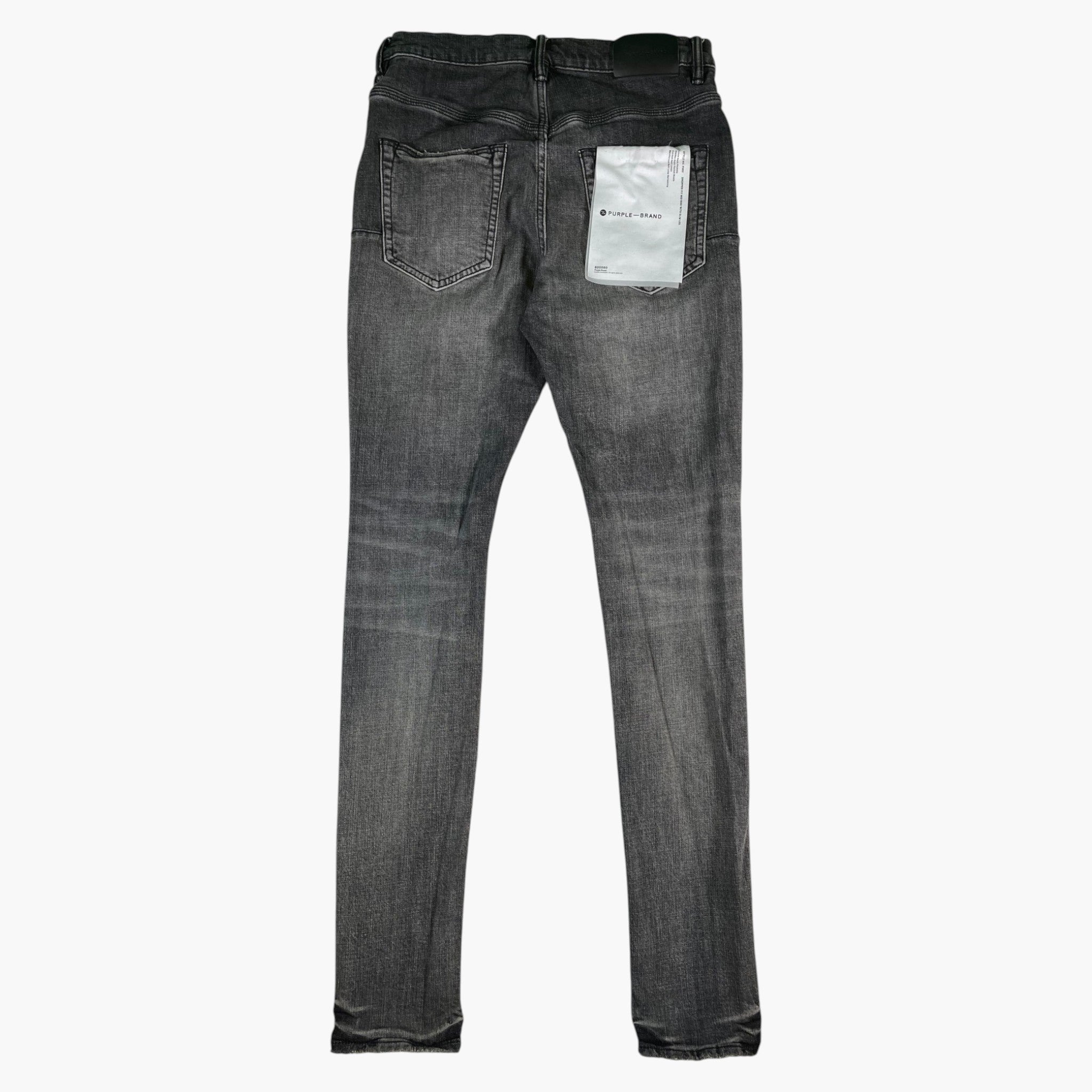 Purple Brand Knee Blowout Grey Wash Jeans