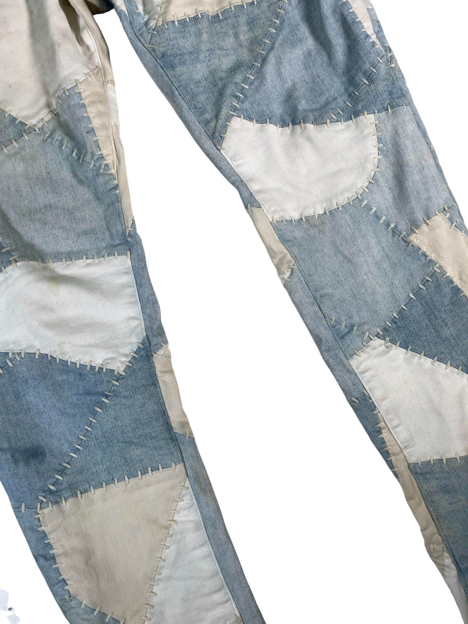 Amiri Light Wash Patchwork Jeans