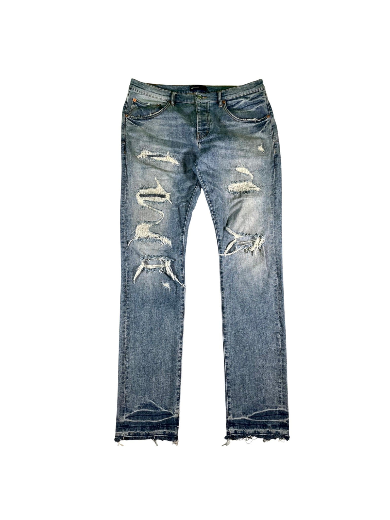Purple Brand Distressed Light Wash Jeans