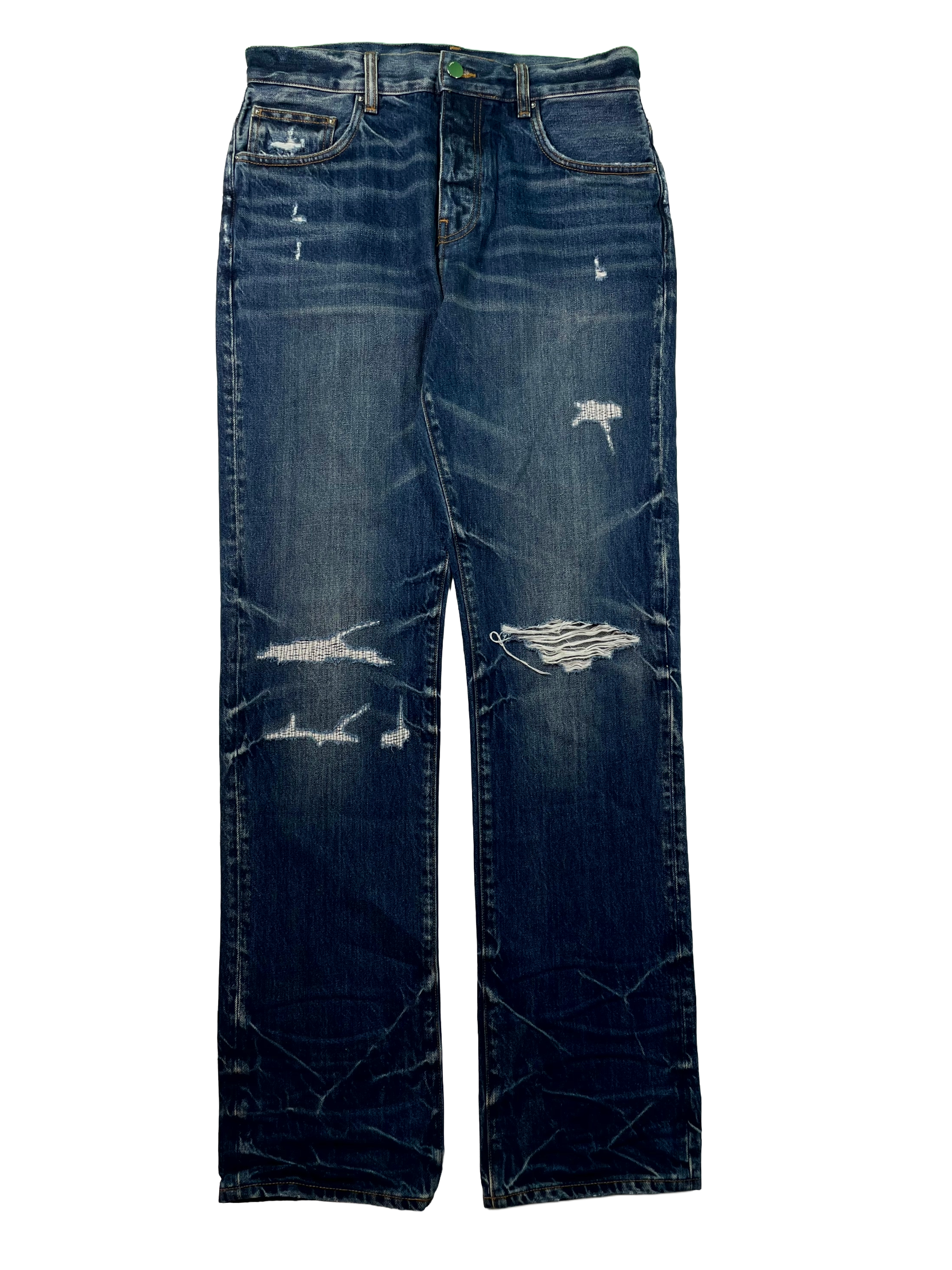 Amiri Wide Leg Thrasher Darkwash Jeans