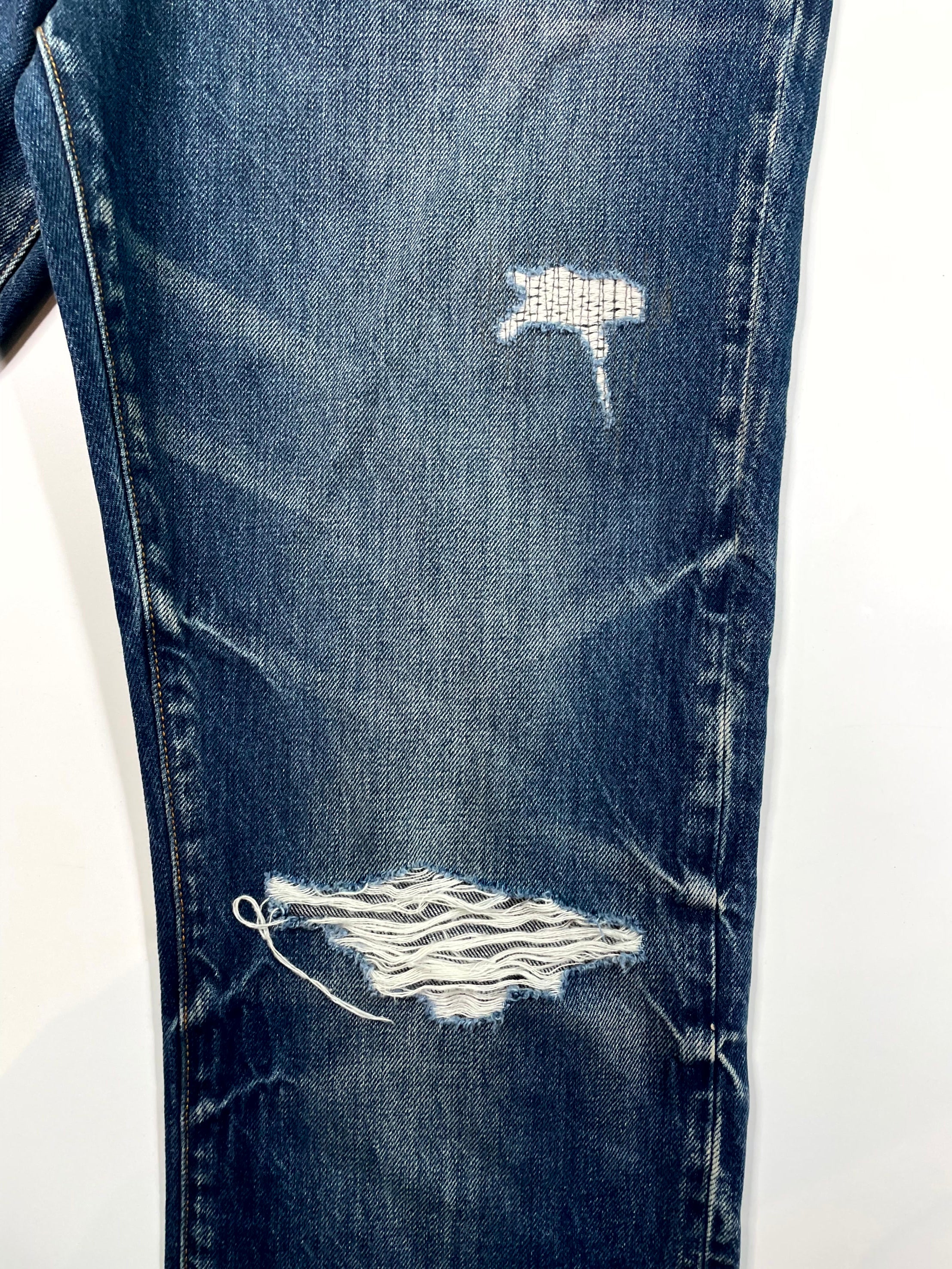 Amiri Wide Leg Thrasher Darkwash Jeans