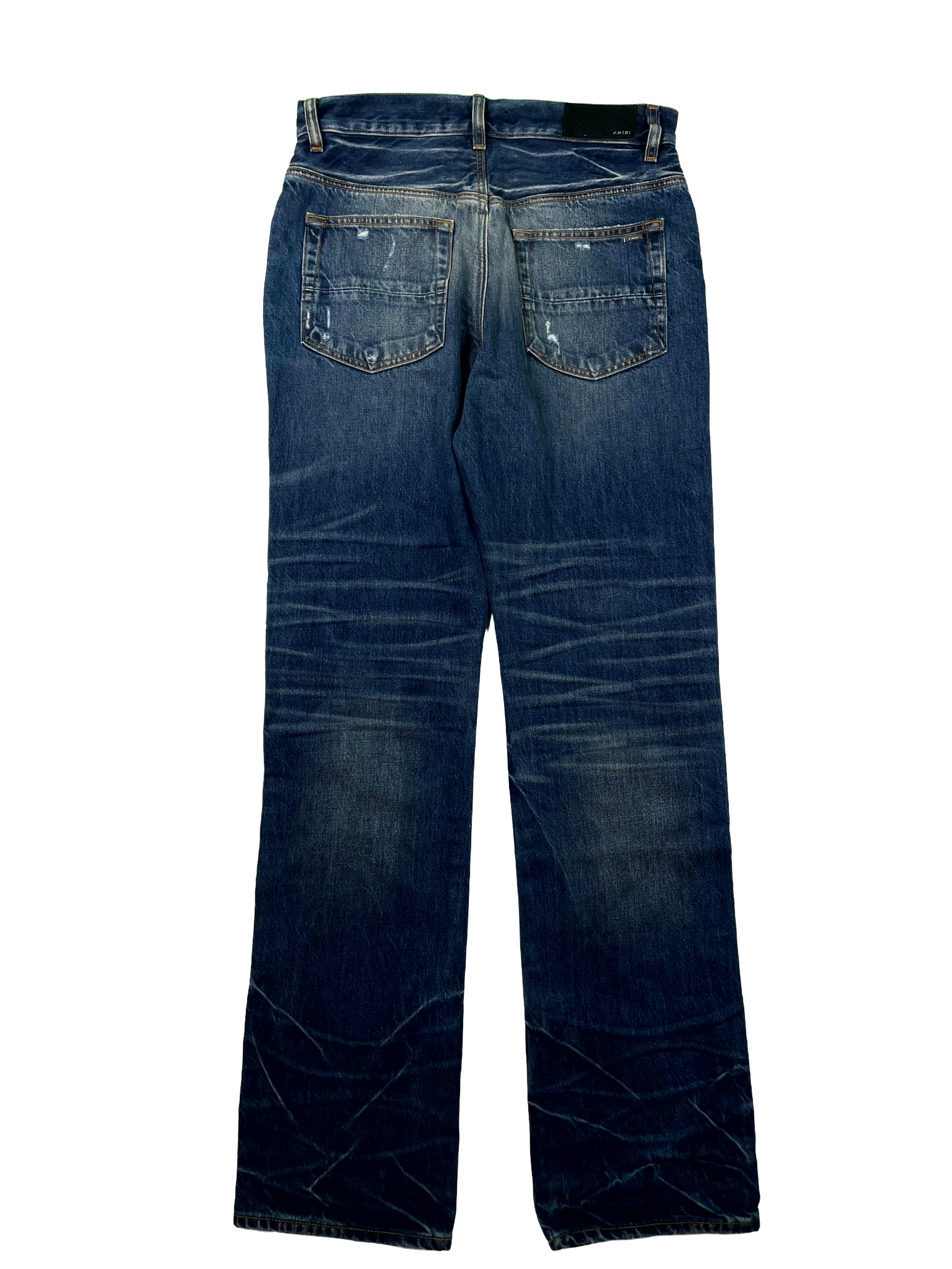 Amiri Wide Leg Thrasher Darkwash Jeans
