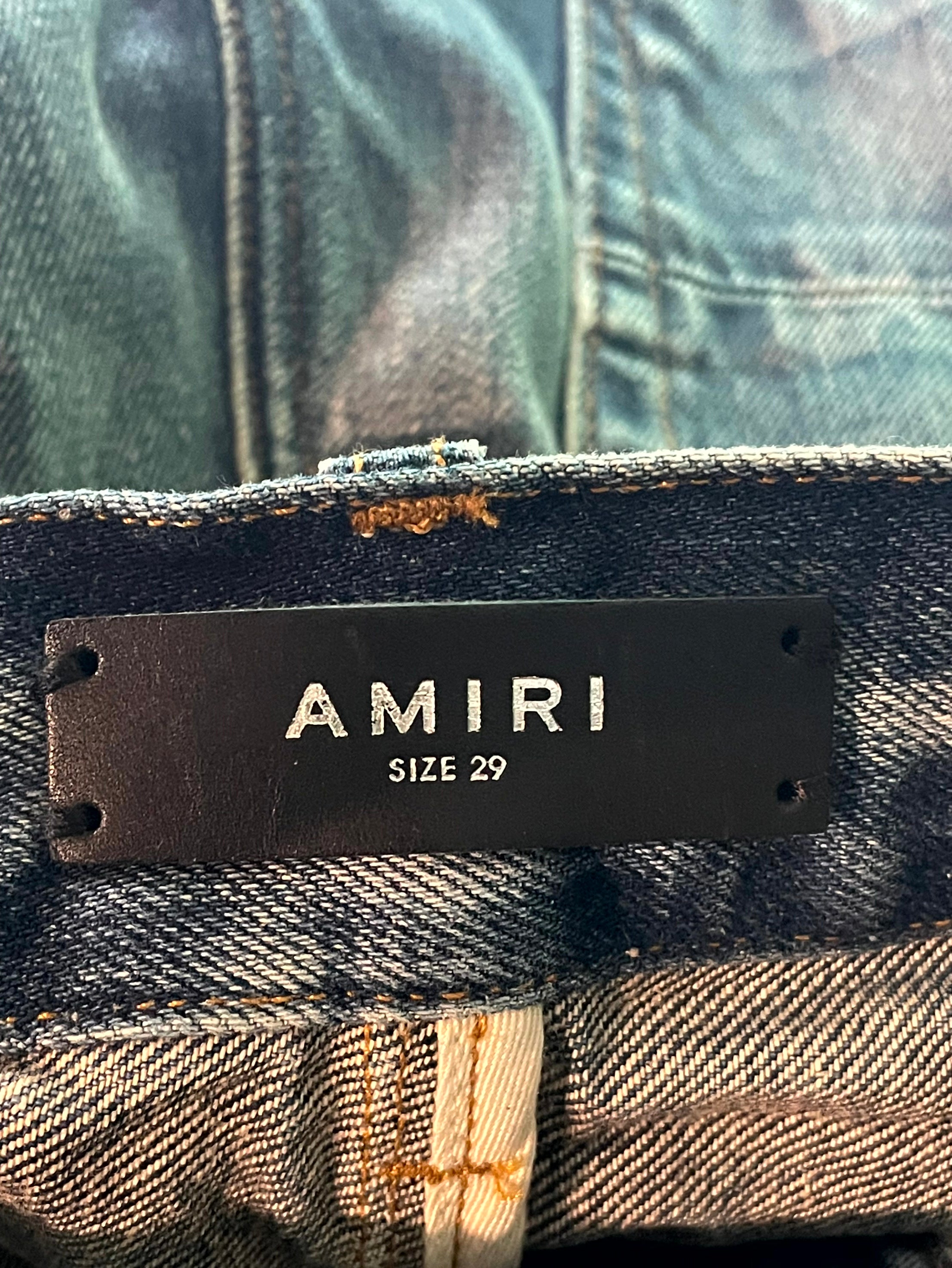 Amiri Wide Leg Thrasher Darkwash Jeans