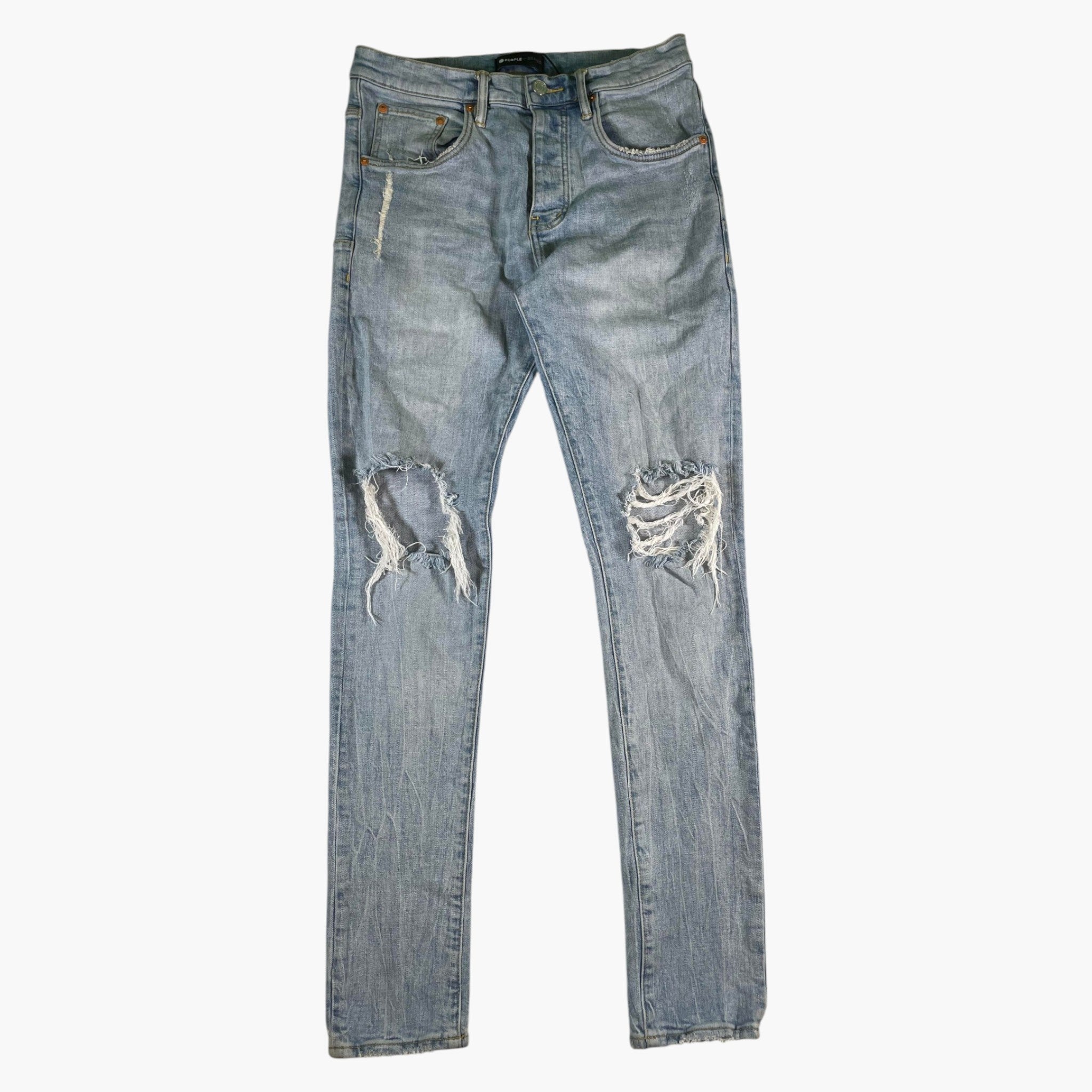 Purple Brand Knee Blowout Light Wash Jeans